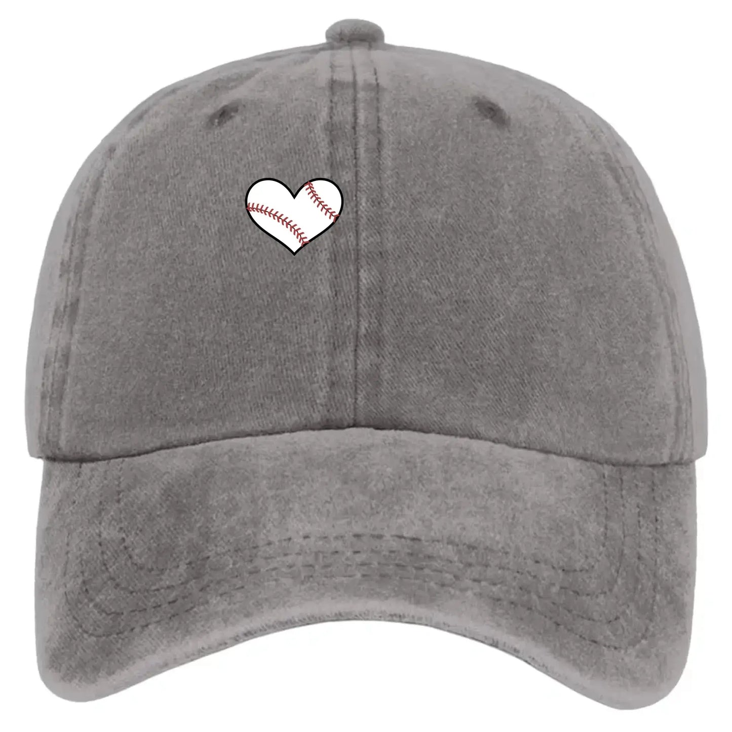 My Favorite Player Calls Me Grandma Hat – Personalized Baseball Vintage Washed Denim Cap for Grandma, Mom, Nana Ezcustomize