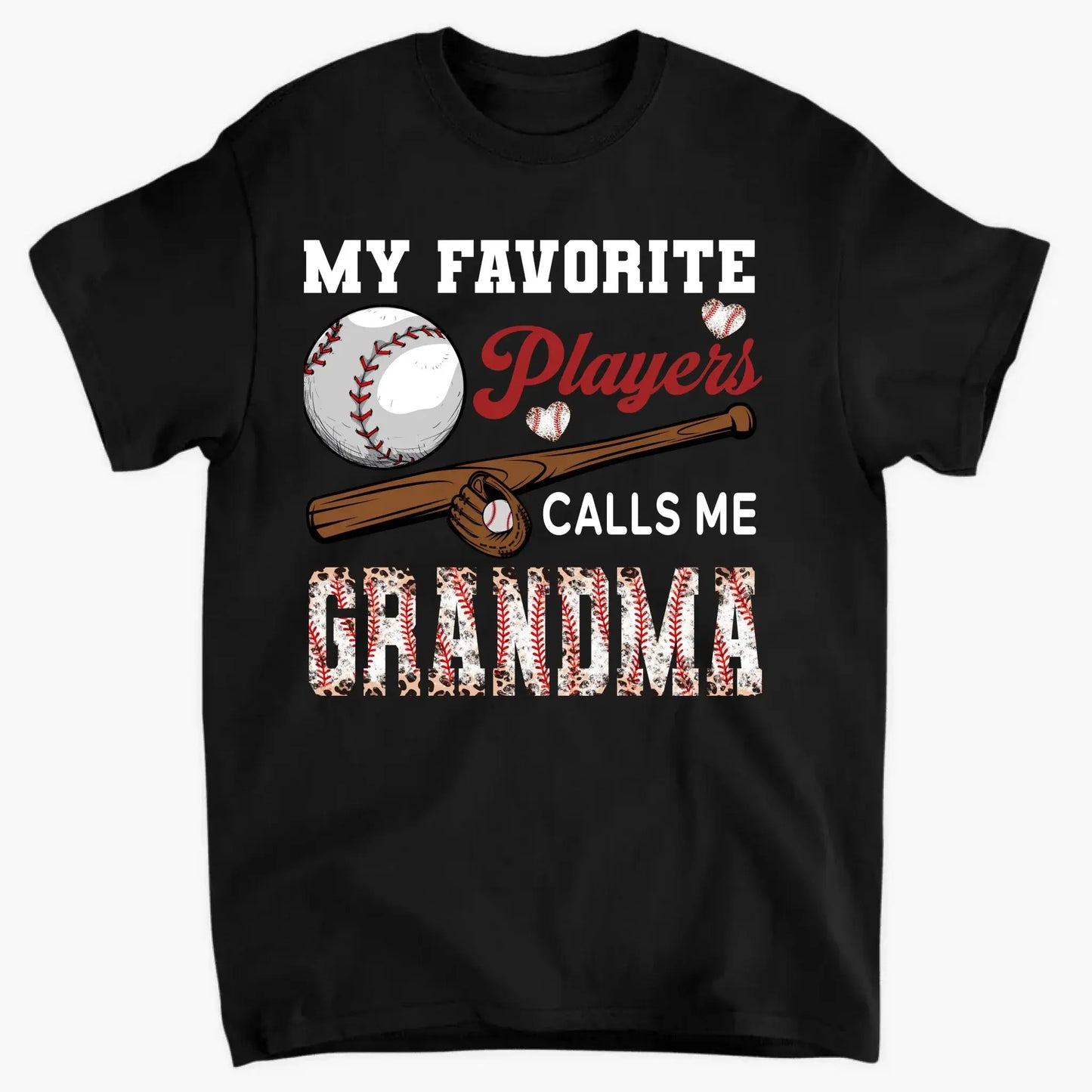My Favorite Player Calls Me Grandma - Personalized Custom T Shirt - Birthday, Loving, Funny Gift for Grandma/Nana/Mimi, Mom, Wife, Grandparent Ezcustomize