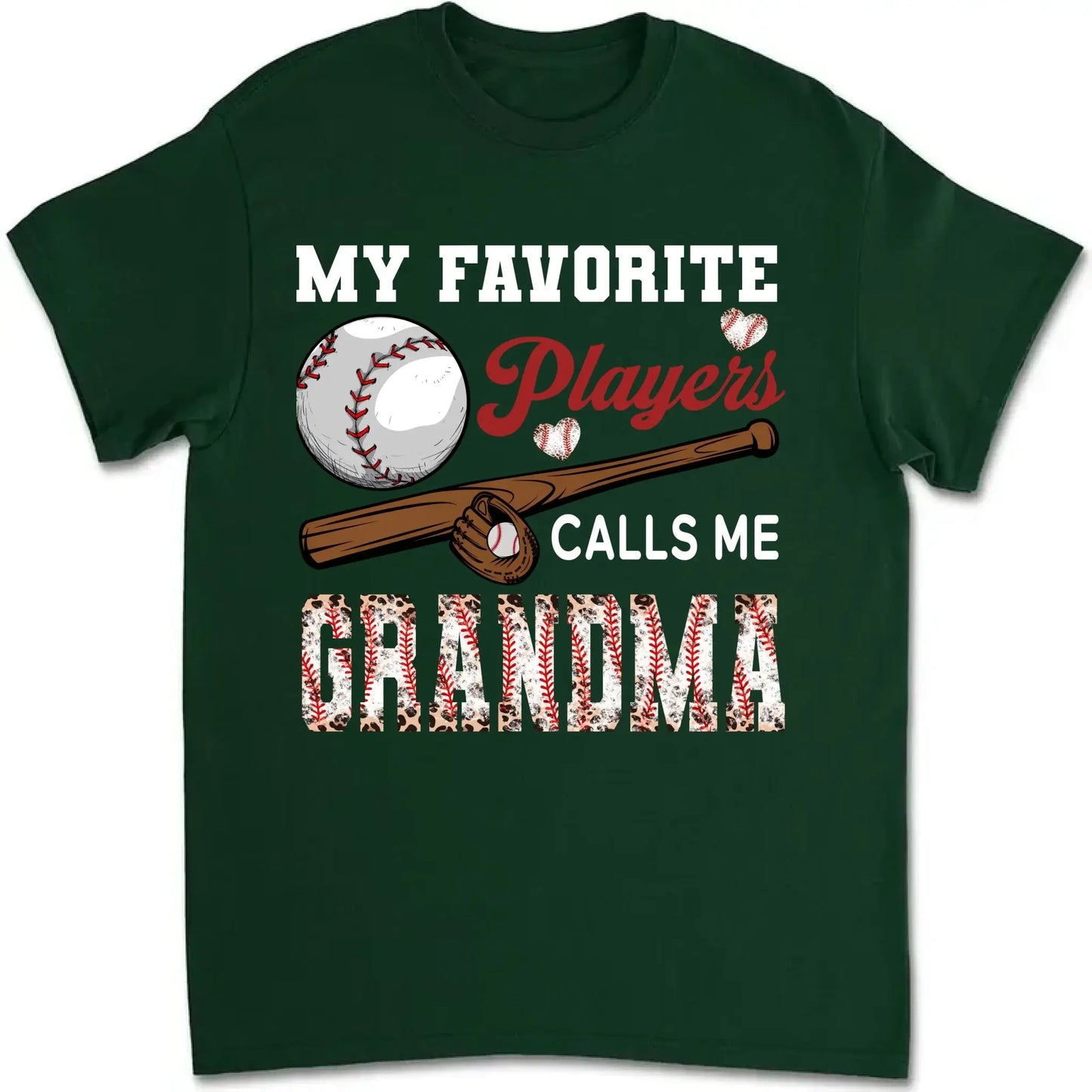 My Favorite Player Calls Me Grandma - Personalized Custom T Shirt - Birthday, Loving, Funny Gift for Grandma/Nana/Mimi, Mom, Wife, Grandparent Ezcustomize