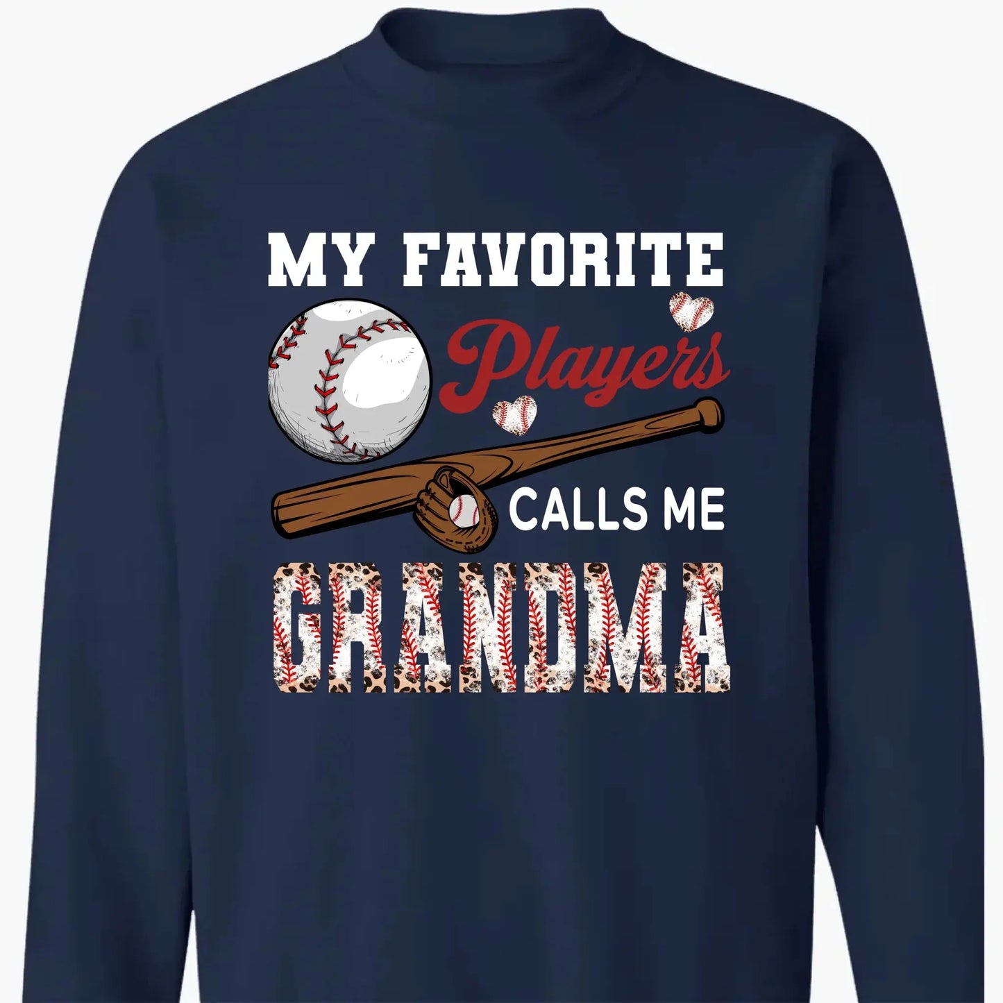 My Favorite Player Calls Me Grandma - Personalized Custom T Shirt - Birthday, Loving, Funny Gift for Grandma/Nana/Mimi, Mom, Wife, Grandparent Ezcustomize