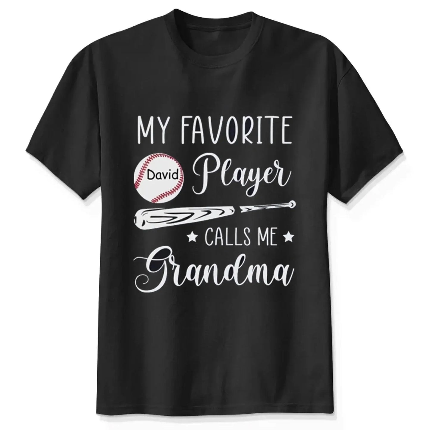 My Favorite Player Calls Me Grandma - Personalized T-Shirt, Gift For Sport Mom/ Sport Grandma, Sport Fan Gift Ezcustomize