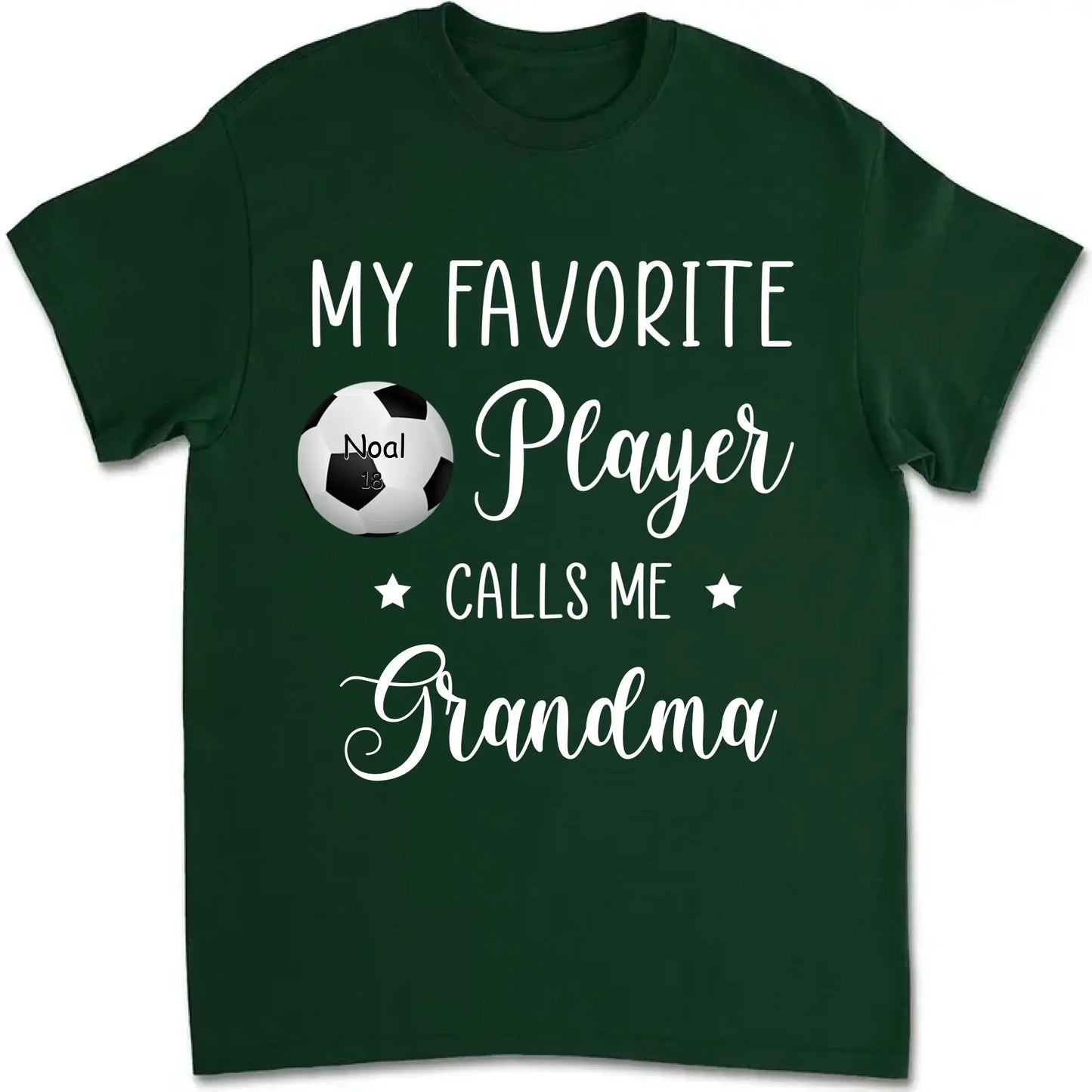 My Favorite Player Calls Me Grandma - Personalized T-Shirt, Gift For Sport Mom/ Sport Grandma, Sport Fan Gift Ezcustomize