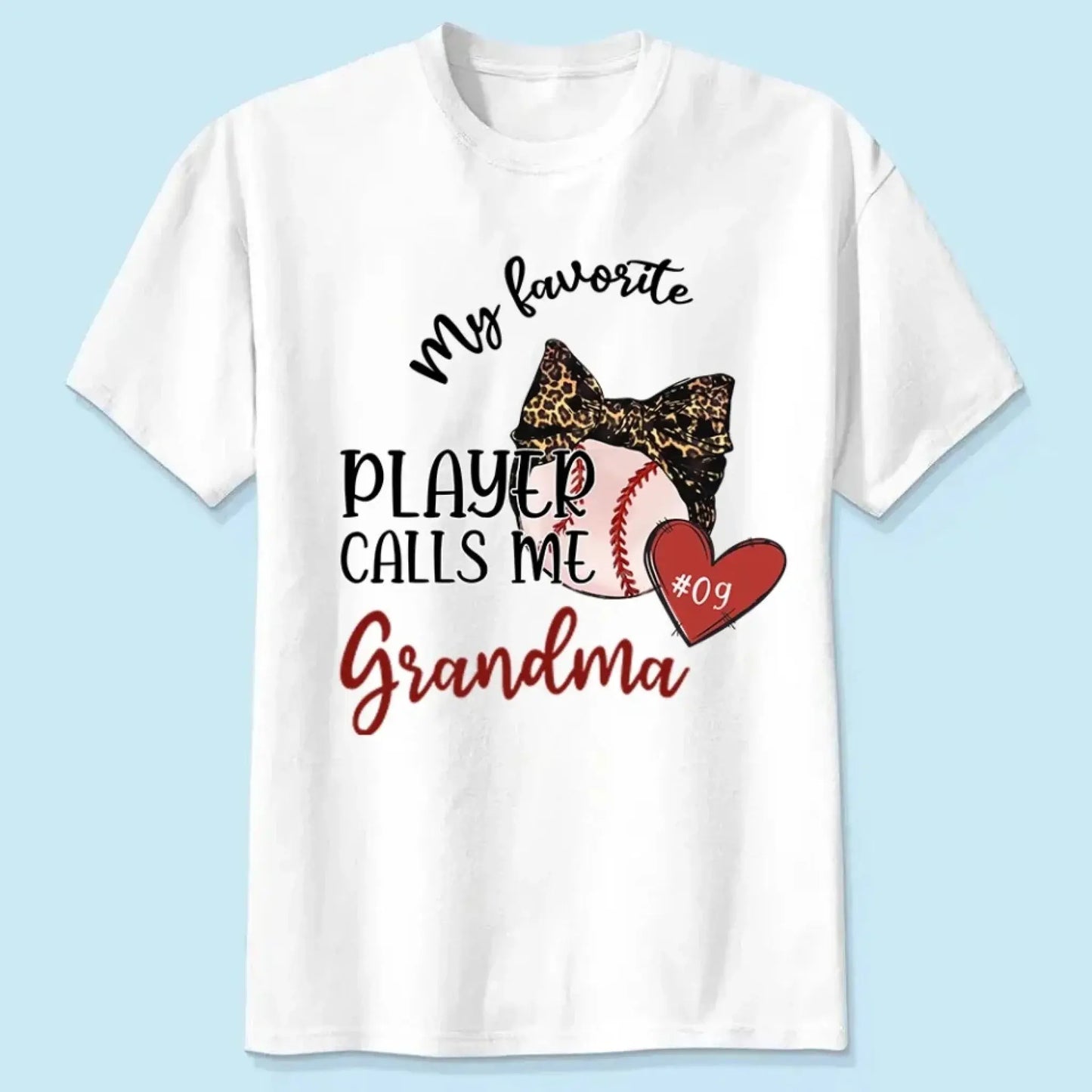 My Favorite Player Calls Me Grandma - Personalized T-Shirt, Gift for Football Grandma Ezcustomize