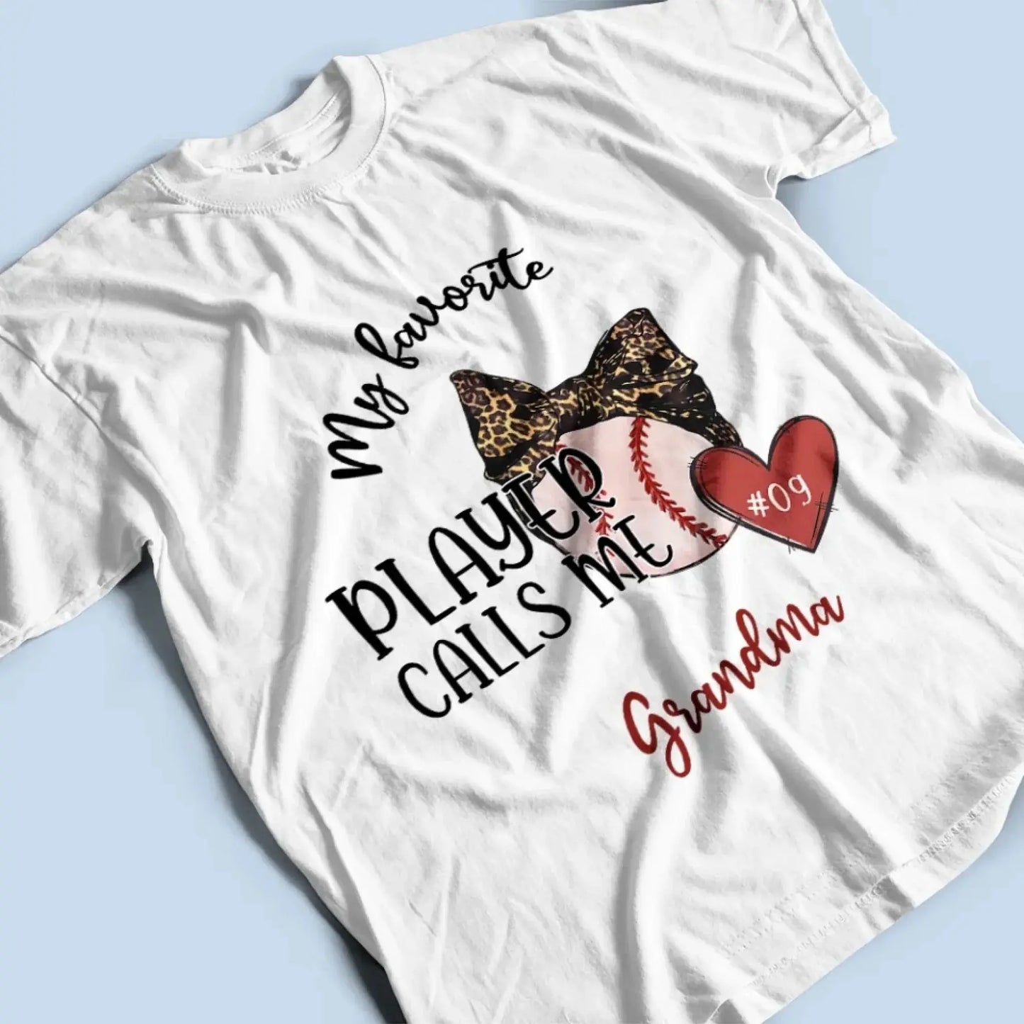 My Favorite Player Calls Me Grandma - Personalized T-Shirt, Gift for Football Grandma Ezcustomize