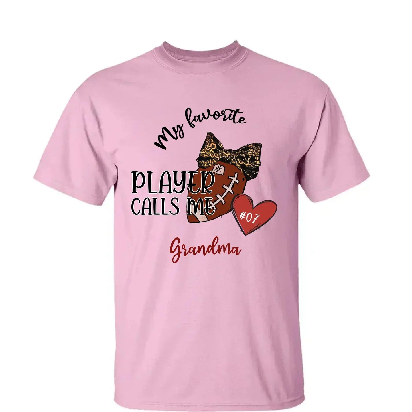 My Favorite Player Calls Me Grandma - Personalized T-Shirt, Gift for Football Grandma Ezcustomize