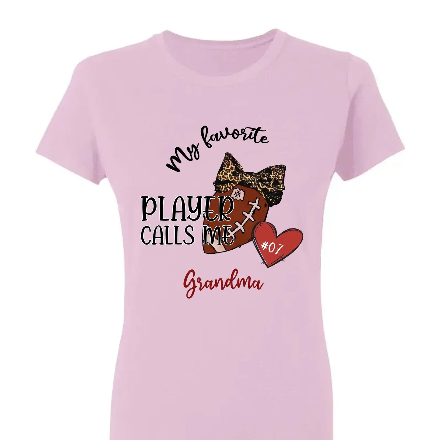 My Favorite Player Calls Me Grandma - Personalized T-Shirt, Gift for Football Grandma Ezcustomize