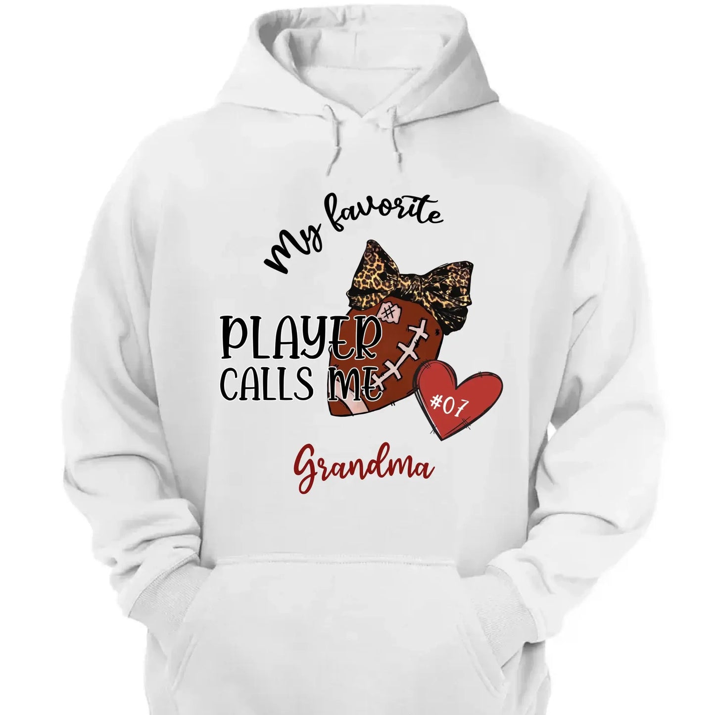 My Favorite Player Calls Me Grandma - Personalized T-Shirt, Gift for Football Grandma Ezcustomize