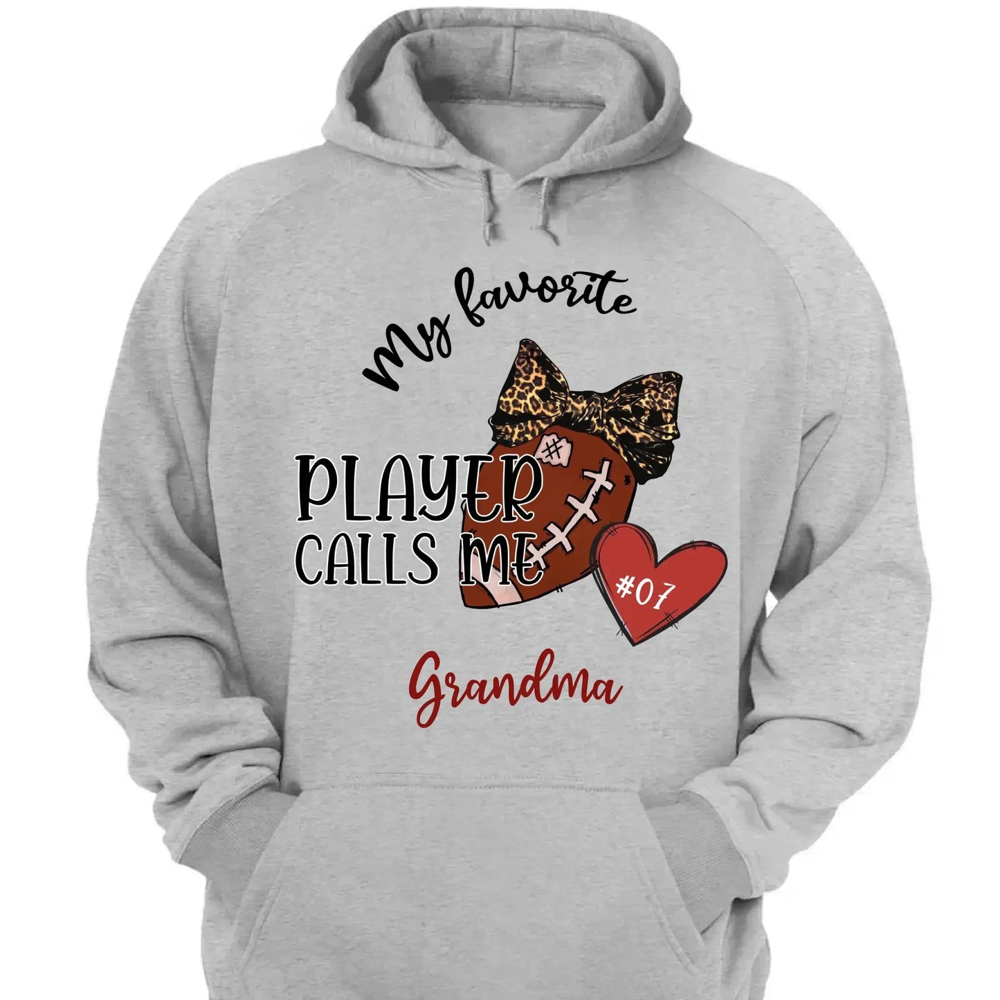 My Favorite Player Calls Me Grandma - Personalized T-Shirt, Gift for Football Grandma Ezcustomize