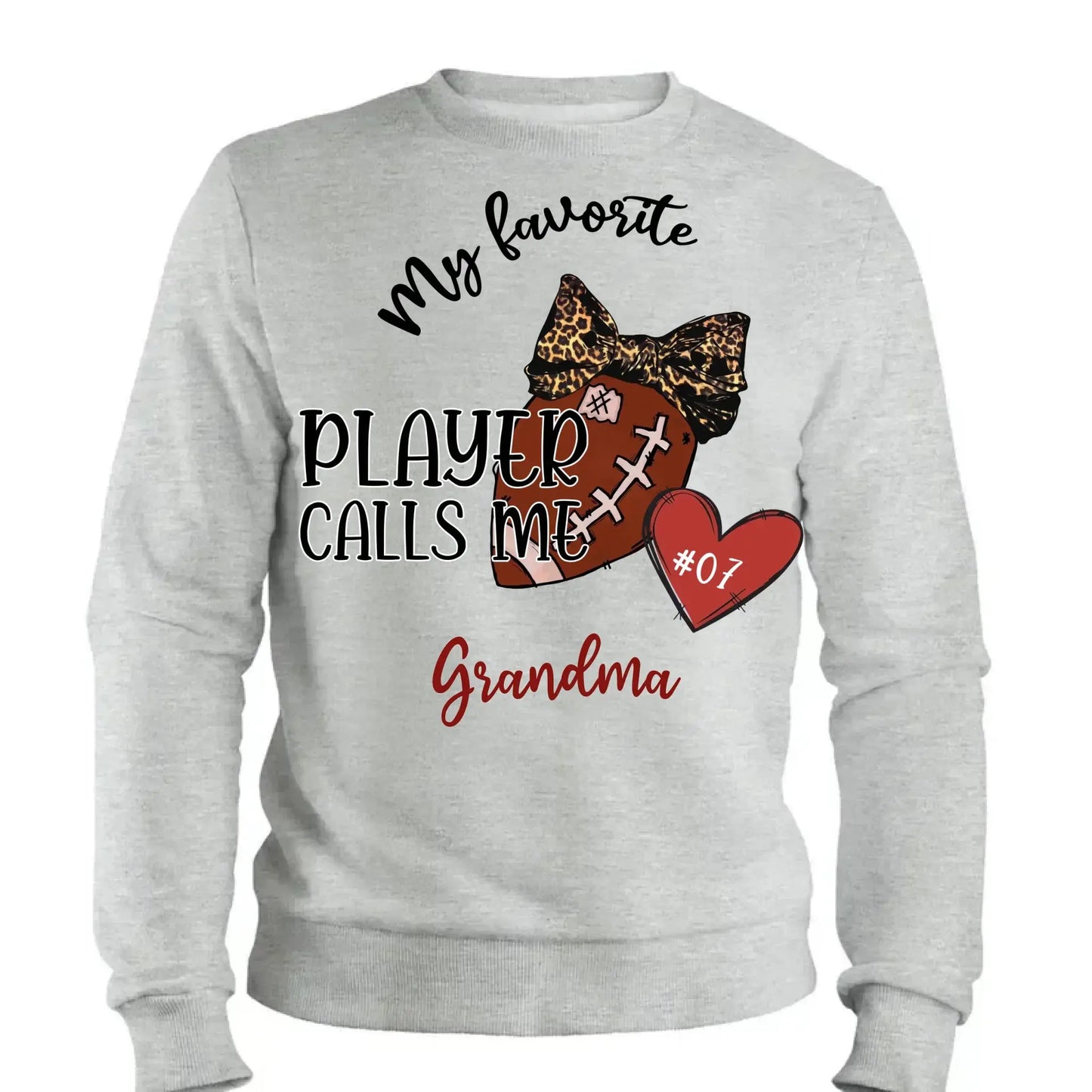 My Favorite Player Calls Me Grandma - Personalized T-Shirt, Gift for Football Grandma Ezcustomize