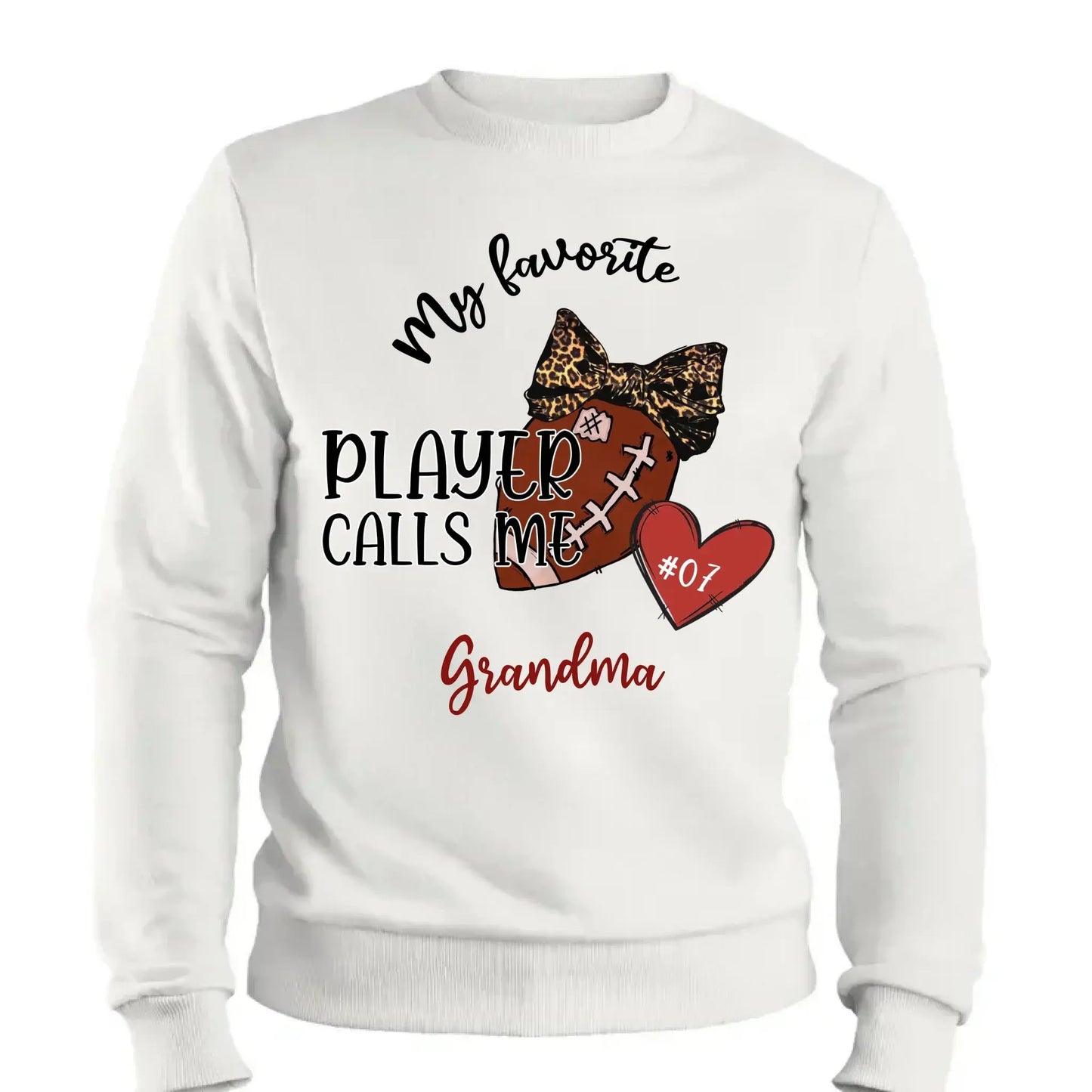 My Favorite Player Calls Me Grandma - Personalized T-Shirt, Gift for Football Grandma Ezcustomize
