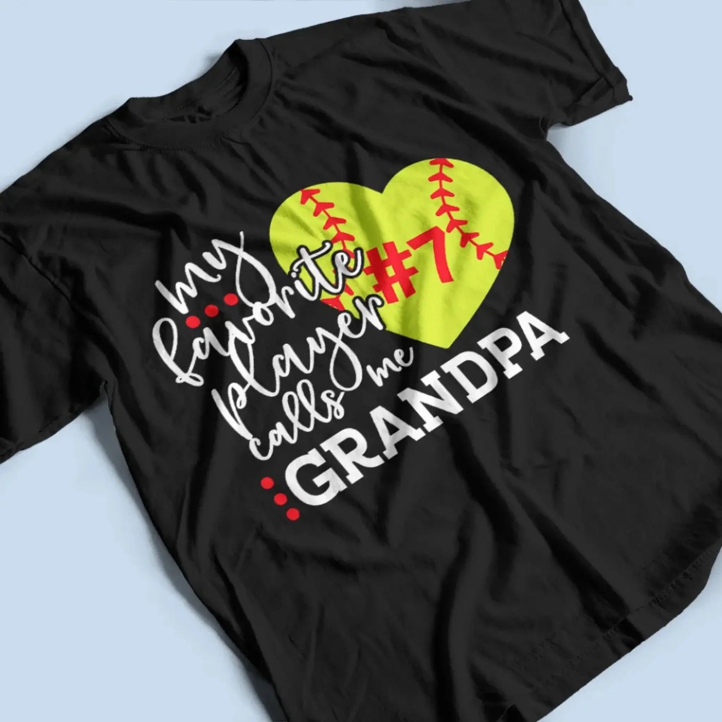 My Favorite Player Calls Me with Custom Title, Number, and Ball Type - Personalized Sports T-Shirt Ezcustomize