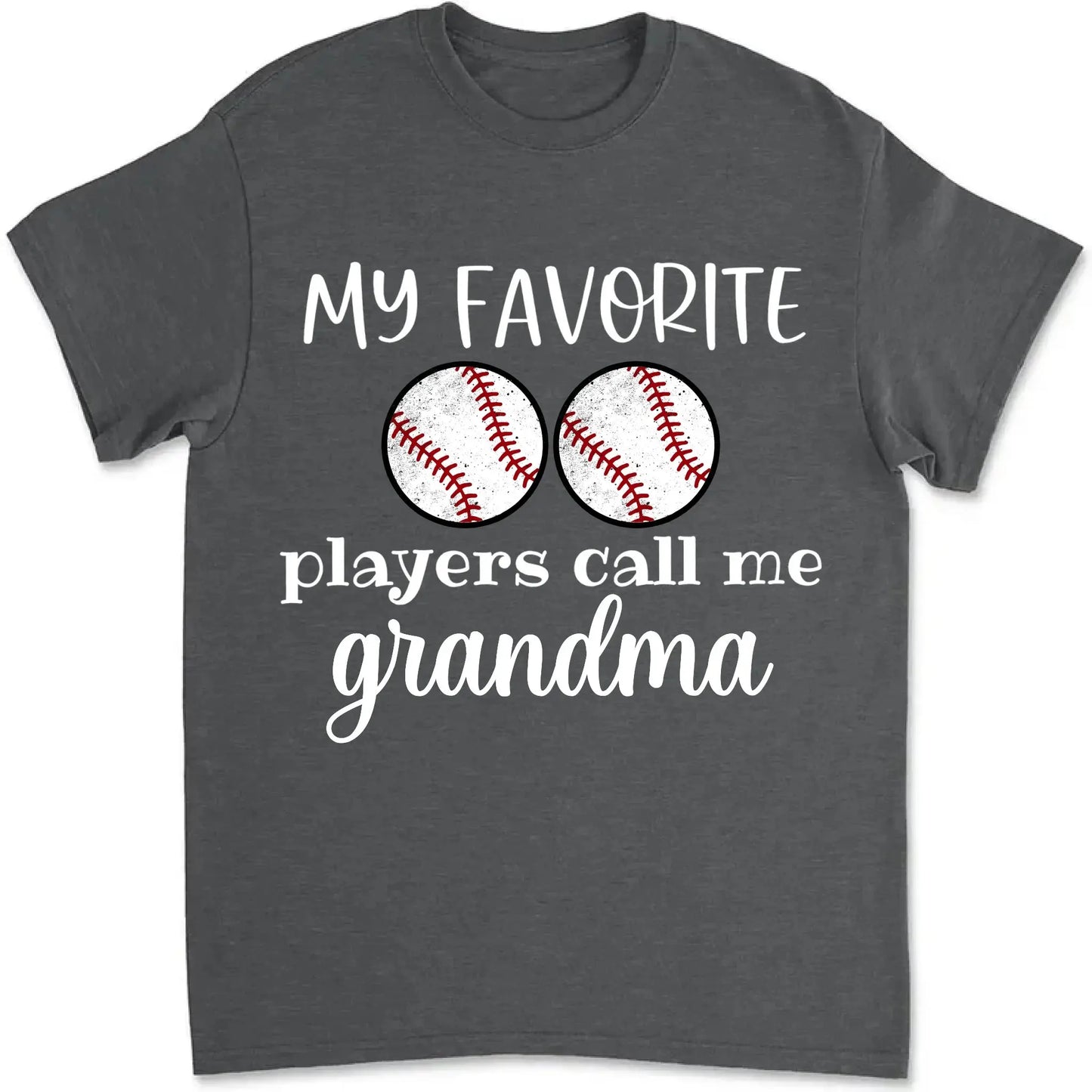 My Favorite Players Call Me Grandma Shirt – Personalized Multi-Sport T-Shirt – Custom Birthday or Mother’s Day Gift for Grandma, Nana, or Mom Ezcustomize