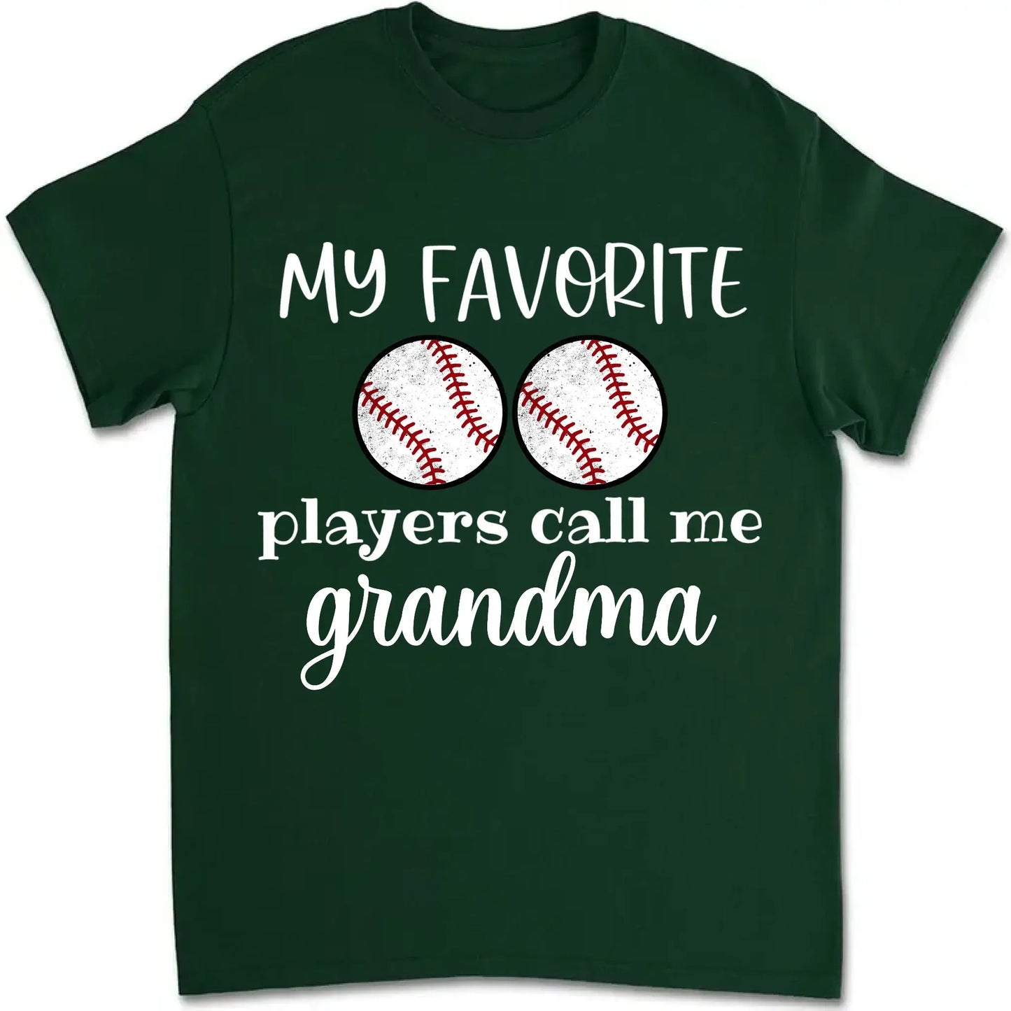 My Favorite Players Call Me Grandma Shirt – Personalized Multi-Sport T-Shirt – Custom Birthday or Mother’s Day Gift for Grandma, Nana, or Mom Ezcustomize