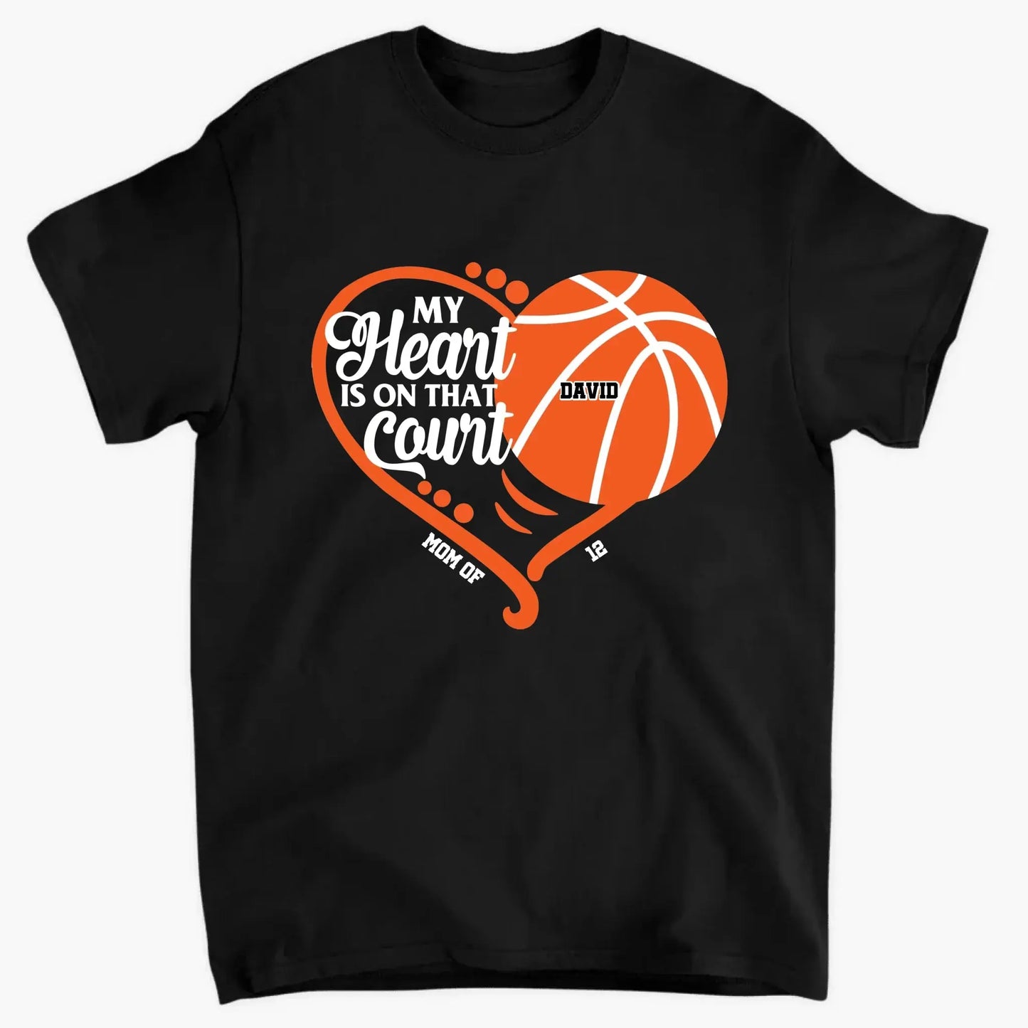 My Heart Is On That Field - Personalized T-Shirt, Gift For Sport Grandma, Sport Mom Ezcustomize