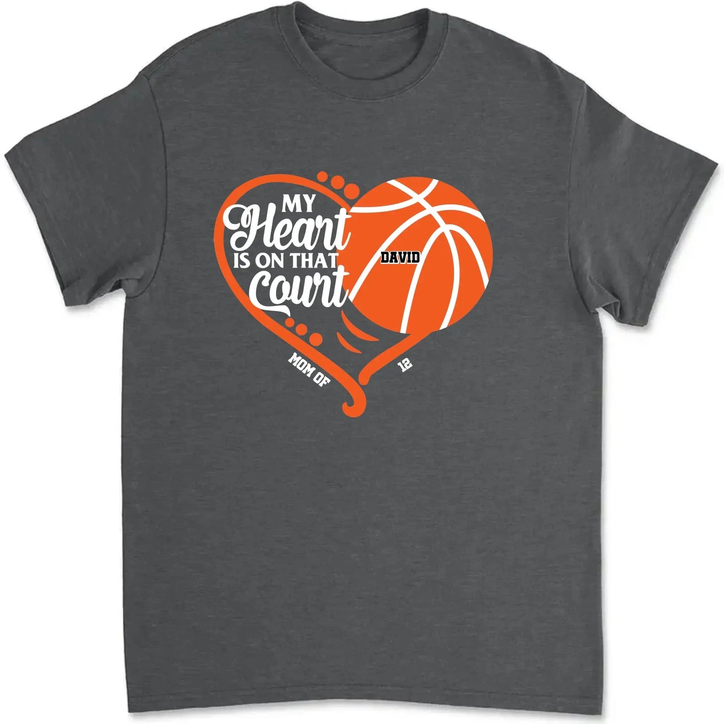 My Heart Is On That Field - Personalized T-Shirt, Gift For Sport Grandma, Sport Mom Ezcustomize