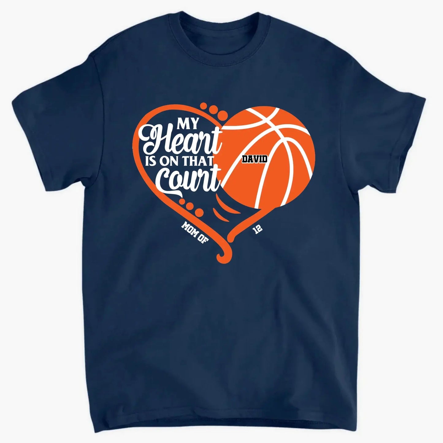 My Heart Is On That Field - Personalized T-Shirt, Gift For Sport Grandma, Sport Mom Ezcustomize