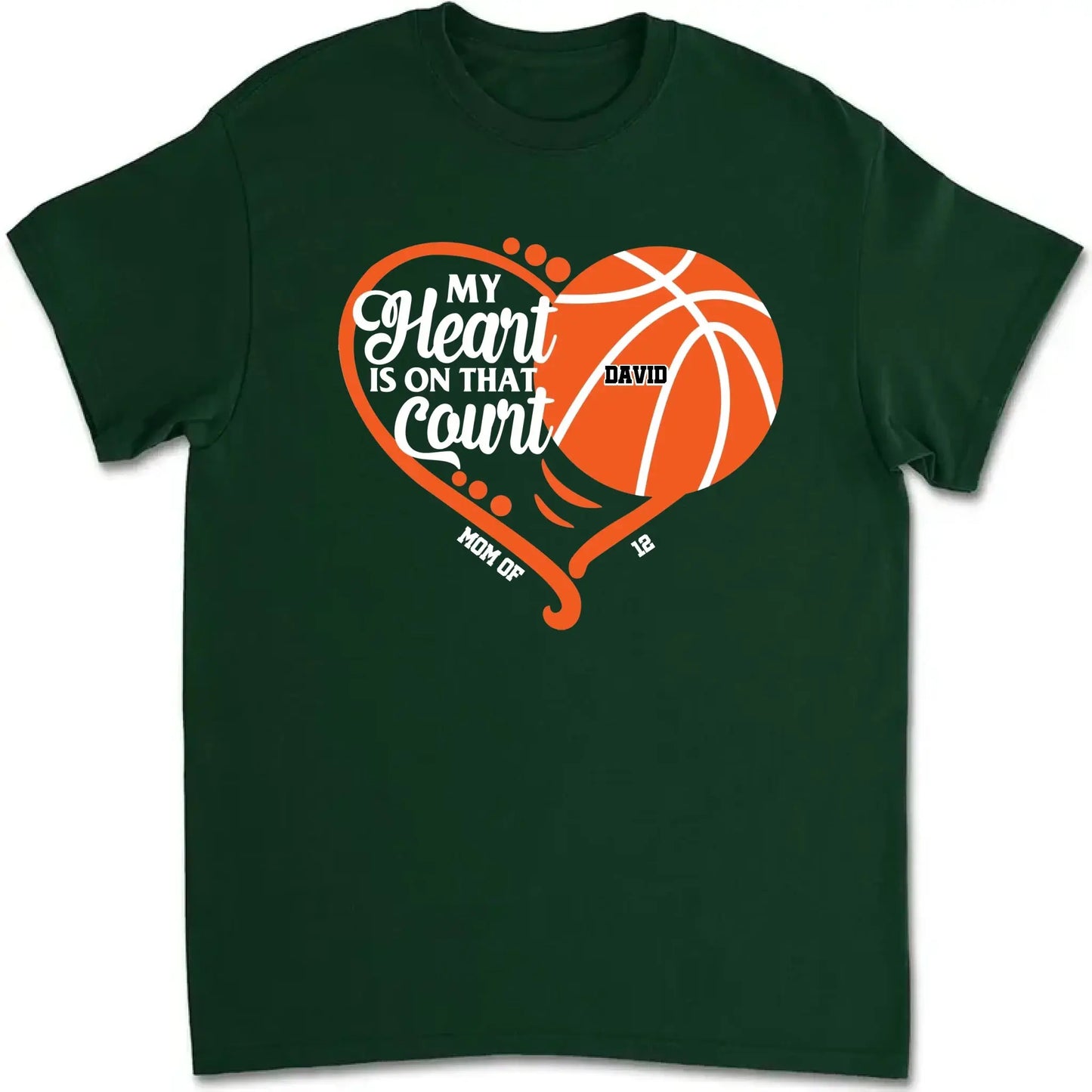 My Heart Is On That Field - Personalized T-Shirt, Gift For Sport Grandma, Sport Mom Ezcustomize