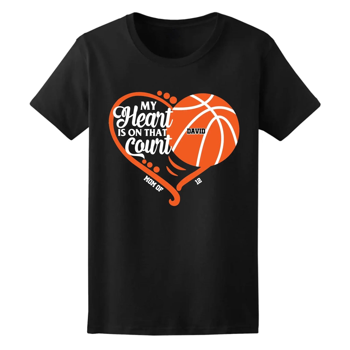 My Heart Is On That Field - Personalized T-Shirt, Gift For Sport Grandma, Sport Mom Ezcustomize