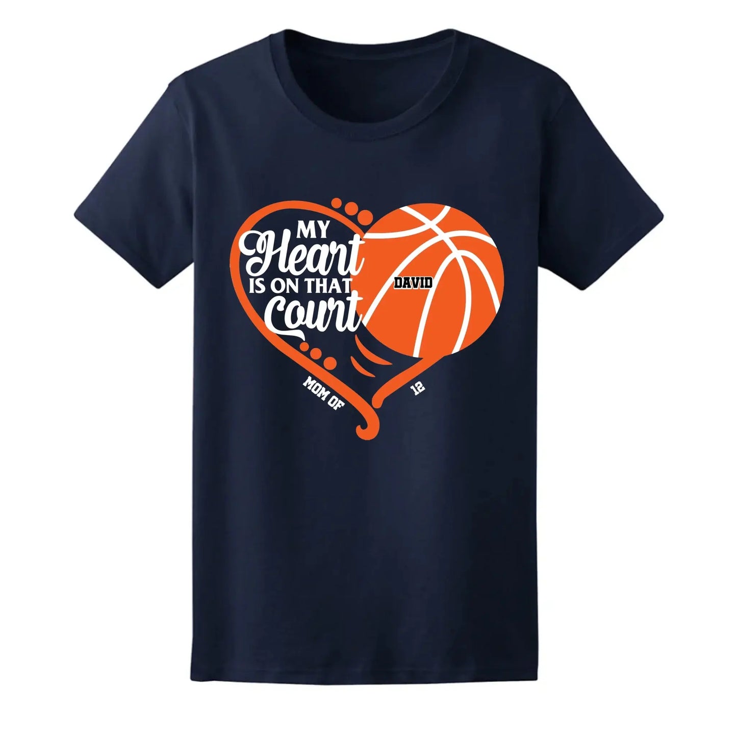 My Heart Is On That Field - Personalized T-Shirt, Gift For Sport Grandma, Sport Mom Ezcustomize