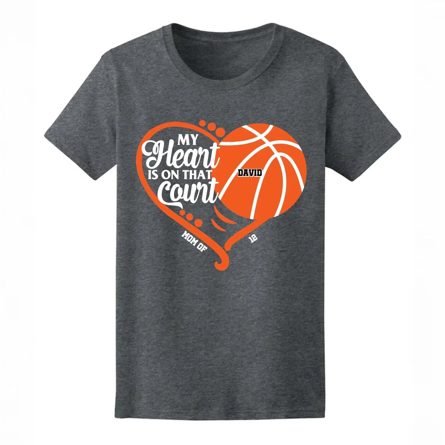 My Heart Is On That Field - Personalized T-Shirt, Gift For Sport Grandma, Sport Mom Ezcustomize