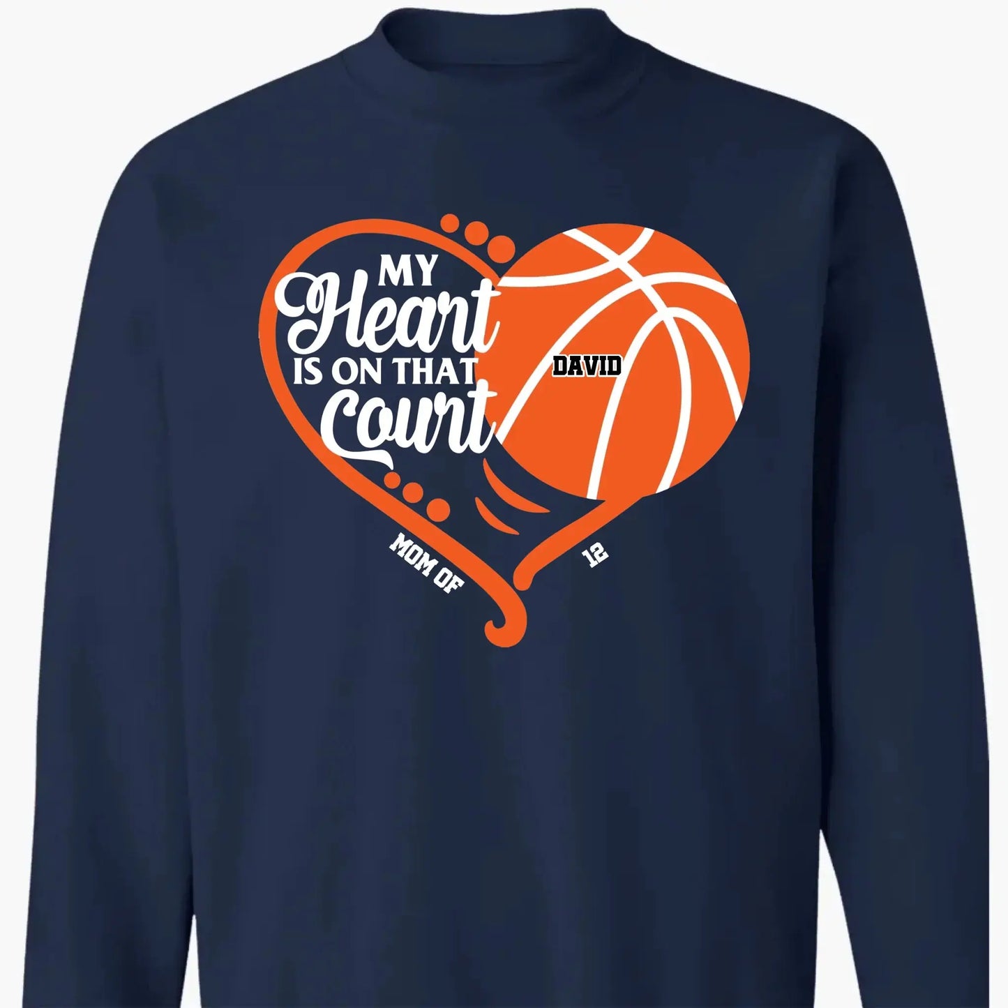 My Heart Is On That Field - Personalized T-Shirt, Gift For Sport Grandma, Sport Mom Ezcustomize