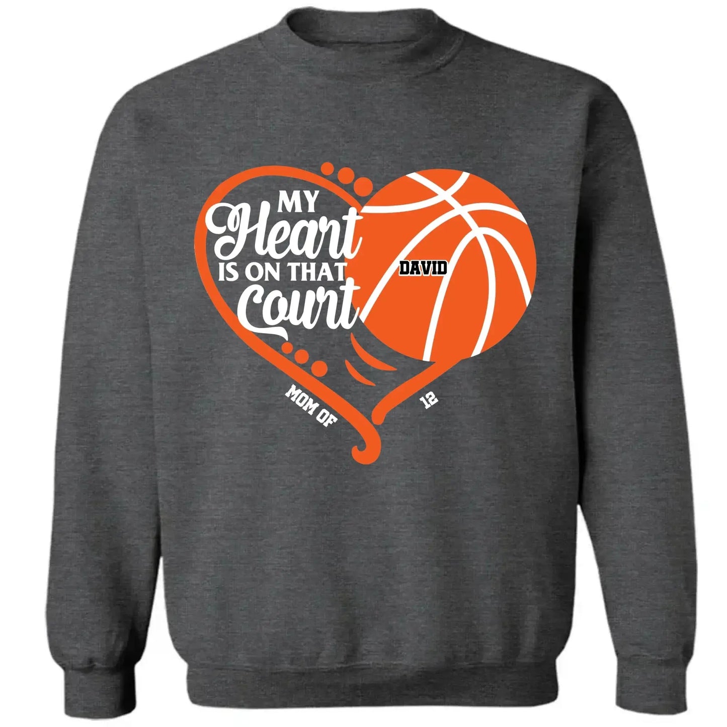 My Heart Is On That Field - Personalized T-Shirt, Gift For Sport Grandma, Sport Mom Ezcustomize