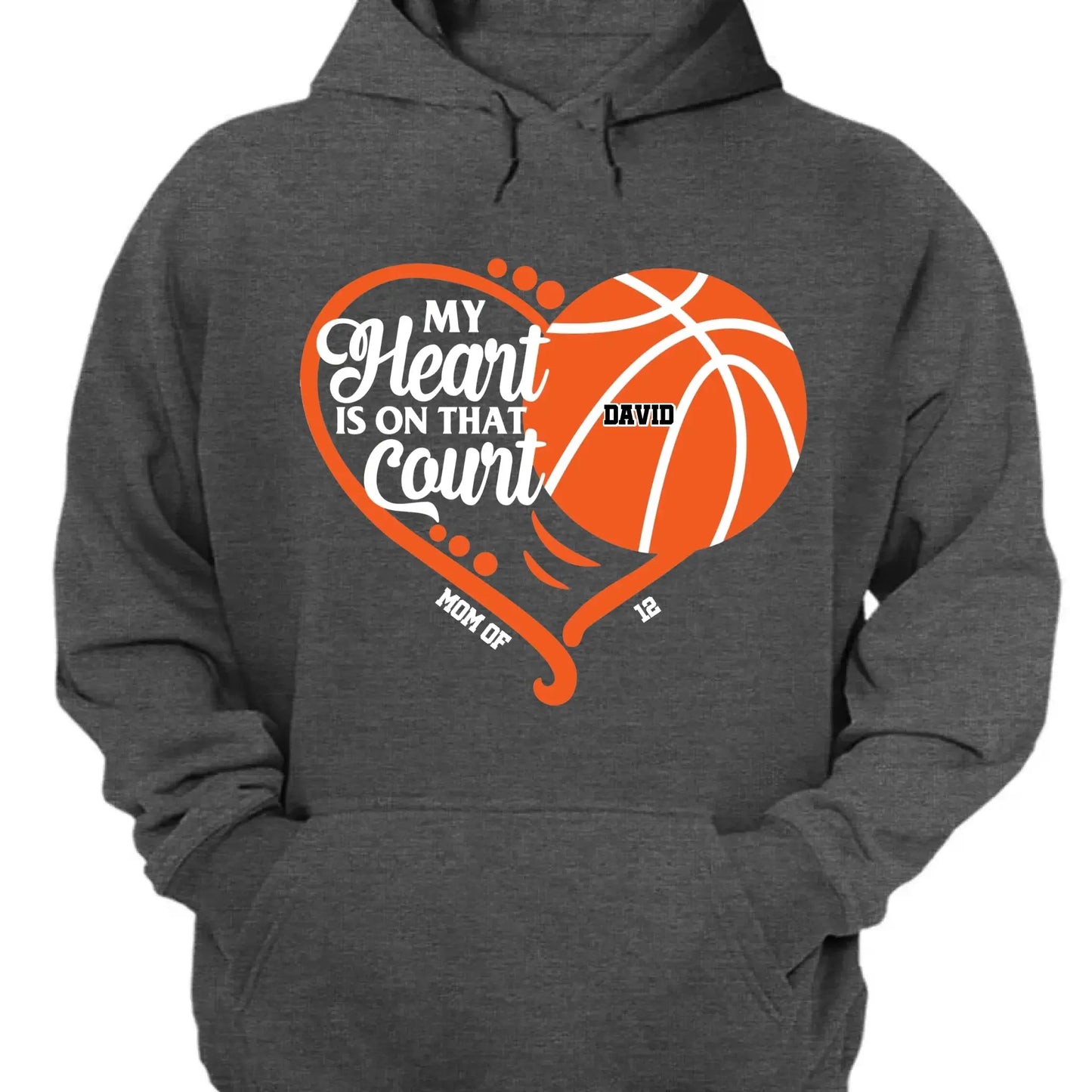 My Heart Is On That Field - Personalized T-Shirt, Gift For Sport Grandma, Sport Mom Ezcustomize