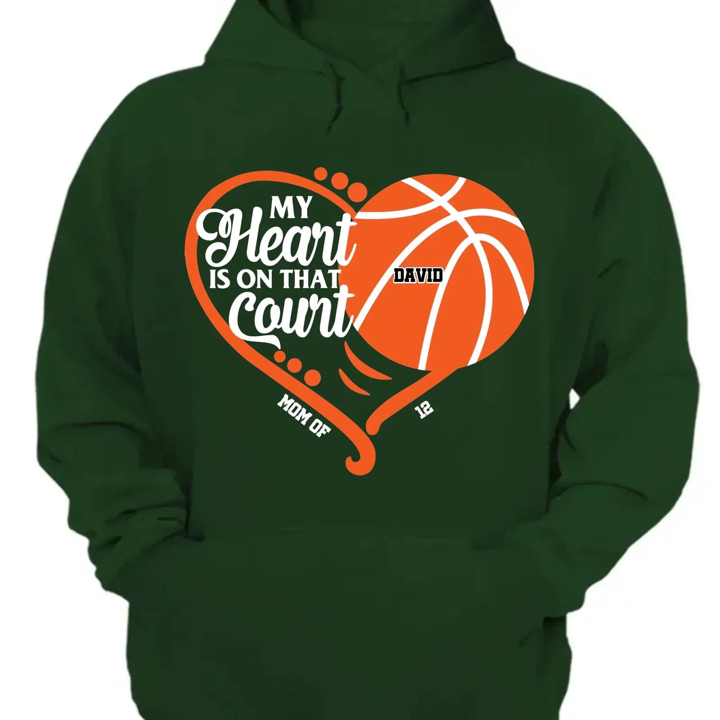 My Heart Is On That Field - Personalized T-Shirt, Gift For Sport Grandma, Sport Mom Ezcustomize