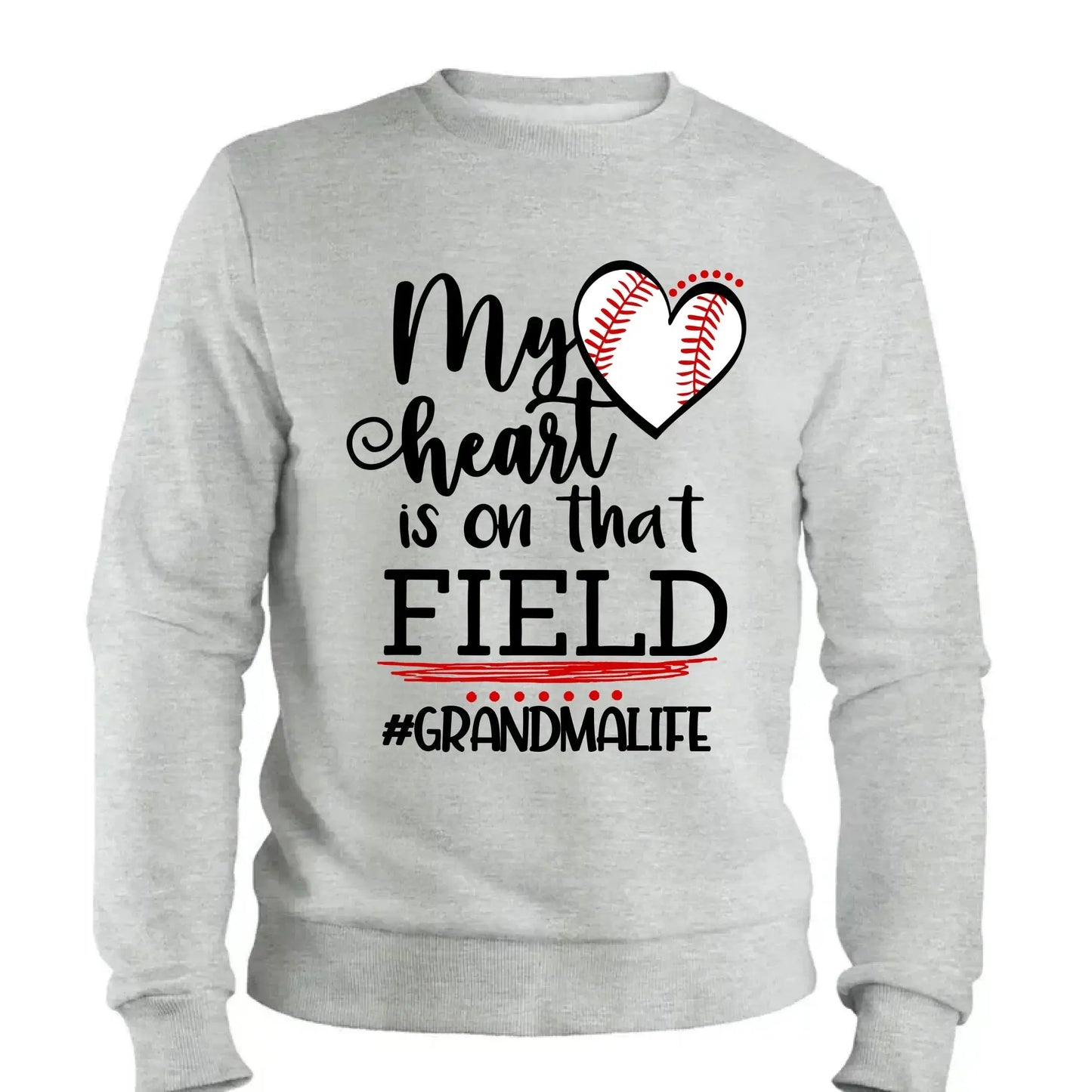 My Heart Is on That Field Shirt – Personalized Baseball Ballpark Design – Custom Mother’s Day Gift for Grandma, Nana, or Gigi Ezcustomize
