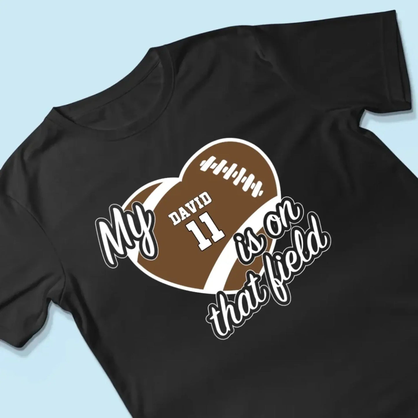 My Heart Is on That Field – Personalized T-Shirt – Custom Gift for Sports Mom or Grandma on Game Day or Mother’s Day Ezcustomize