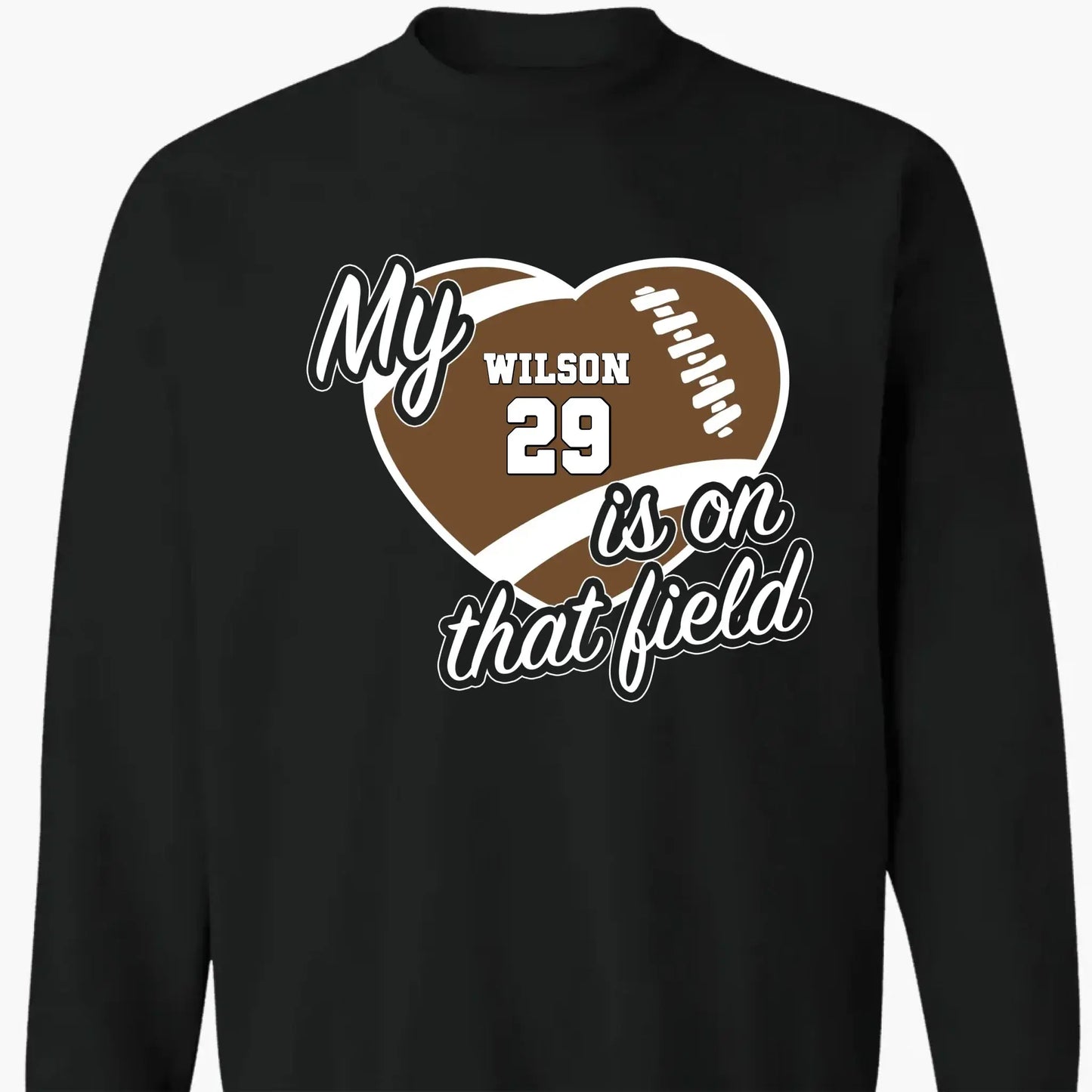 My Heart Is on That Field – Personalized T-Shirt – Custom Gift for Sports Mom or Grandma on Game Day or Mother’s Day Ezcustomize