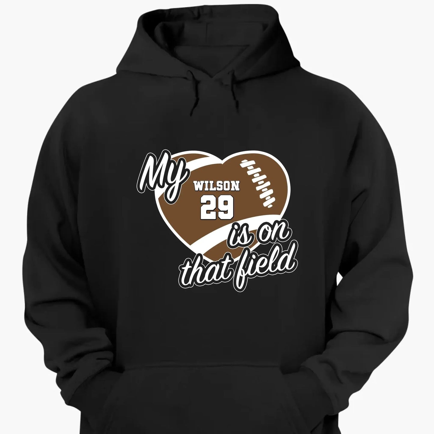 My Heart Is on That Field – Personalized T-Shirt – Custom Gift for Sports Mom or Grandma on Game Day or Mother’s Day Ezcustomize
