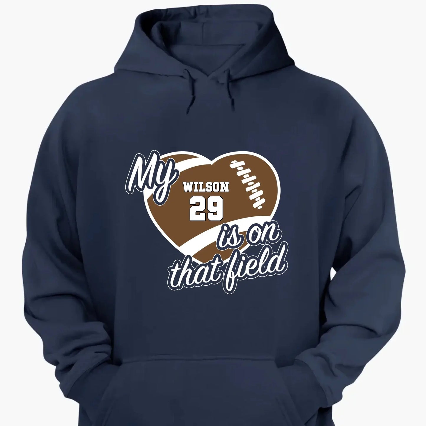 My Heart Is on That Field – Personalized T-Shirt – Custom Gift for Sports Mom or Grandma on Game Day or Mother’s Day Ezcustomize
