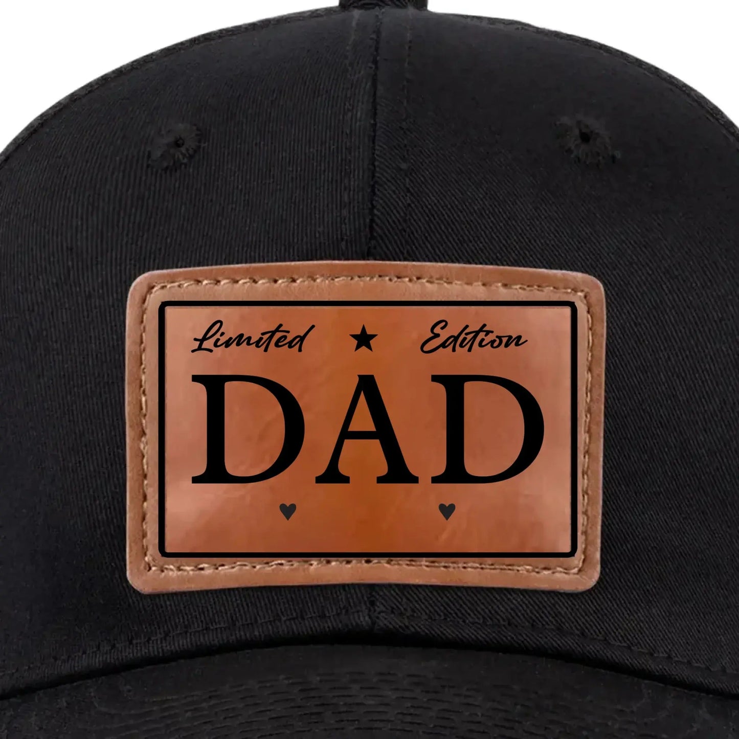 My Incomparable Dad - Family Personalized Custom Leather Patch Hat - Gift For Dad, Grandpa Ezcustomize