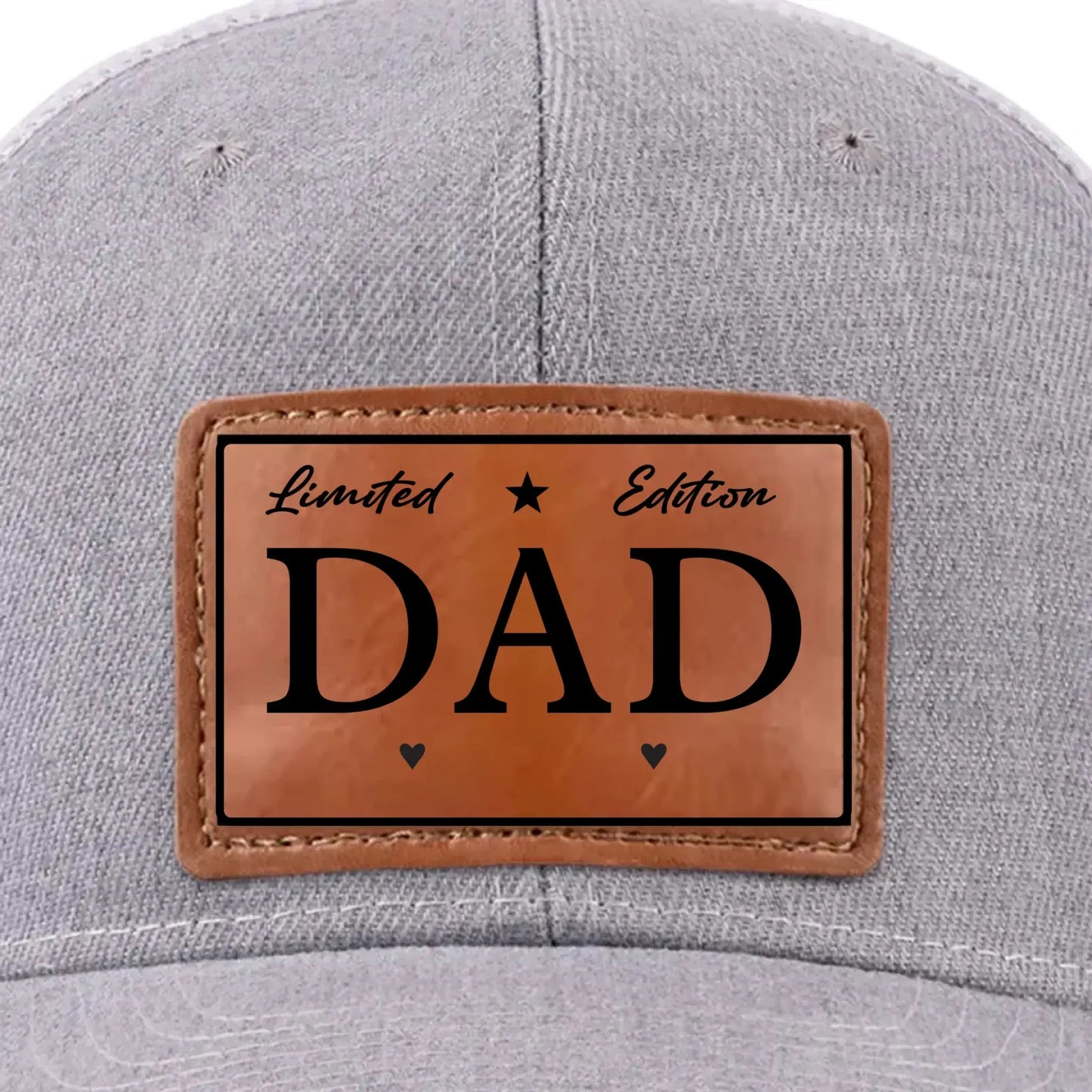 My Incomparable Dad - Family Personalized Custom Leather Patch Hat - Gift For Dad, Grandpa Ezcustomize