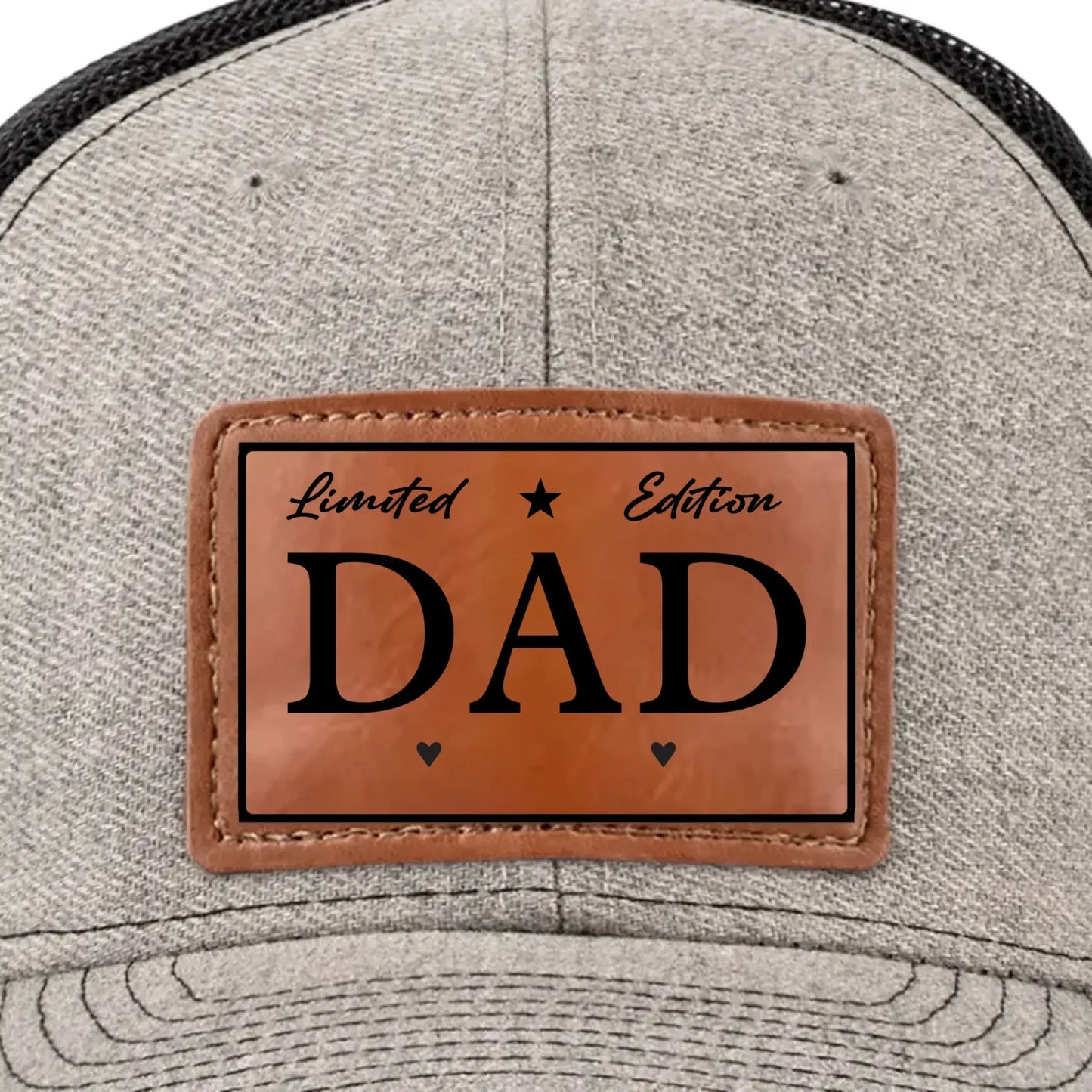 My Incomparable Dad - Family Personalized Custom Leather Patch Hat - Gift For Dad, Grandpa Ezcustomize