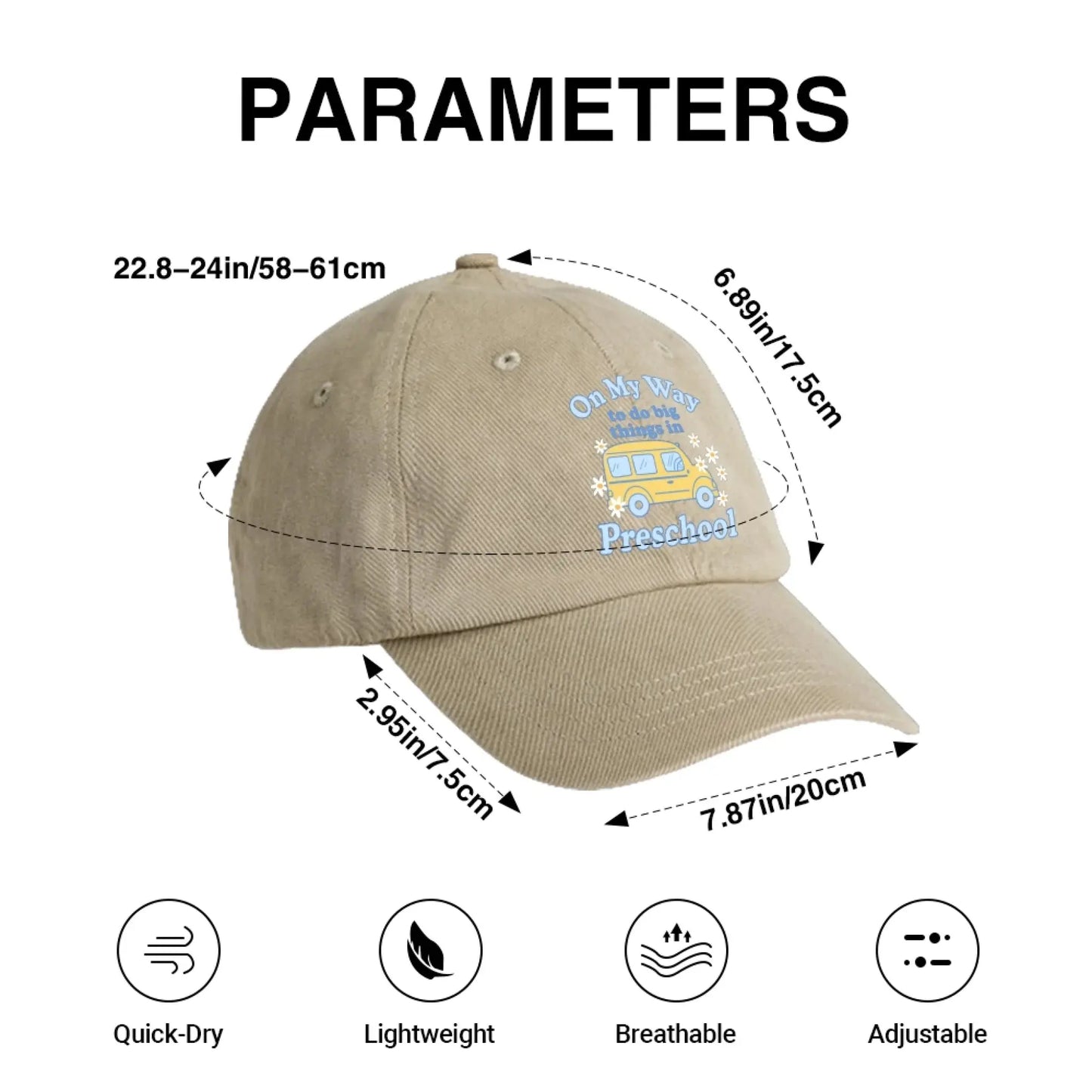 On My Way To Do Big Things – Personalized Grade Level Shirt and Cap for Kids & Teachers – Cute Back to School Custom Tees & Denim Cap Ezcustomize