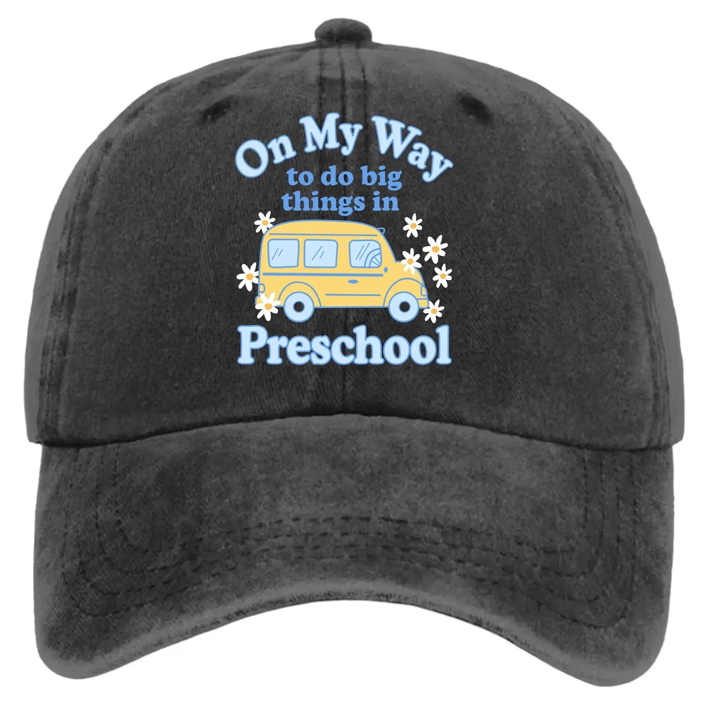On My Way To Do Big Things – Personalized Grade Level Shirt and Cap for Kids & Teachers – Cute Back to School Custom Tees & Denim Cap Ezcustomize
