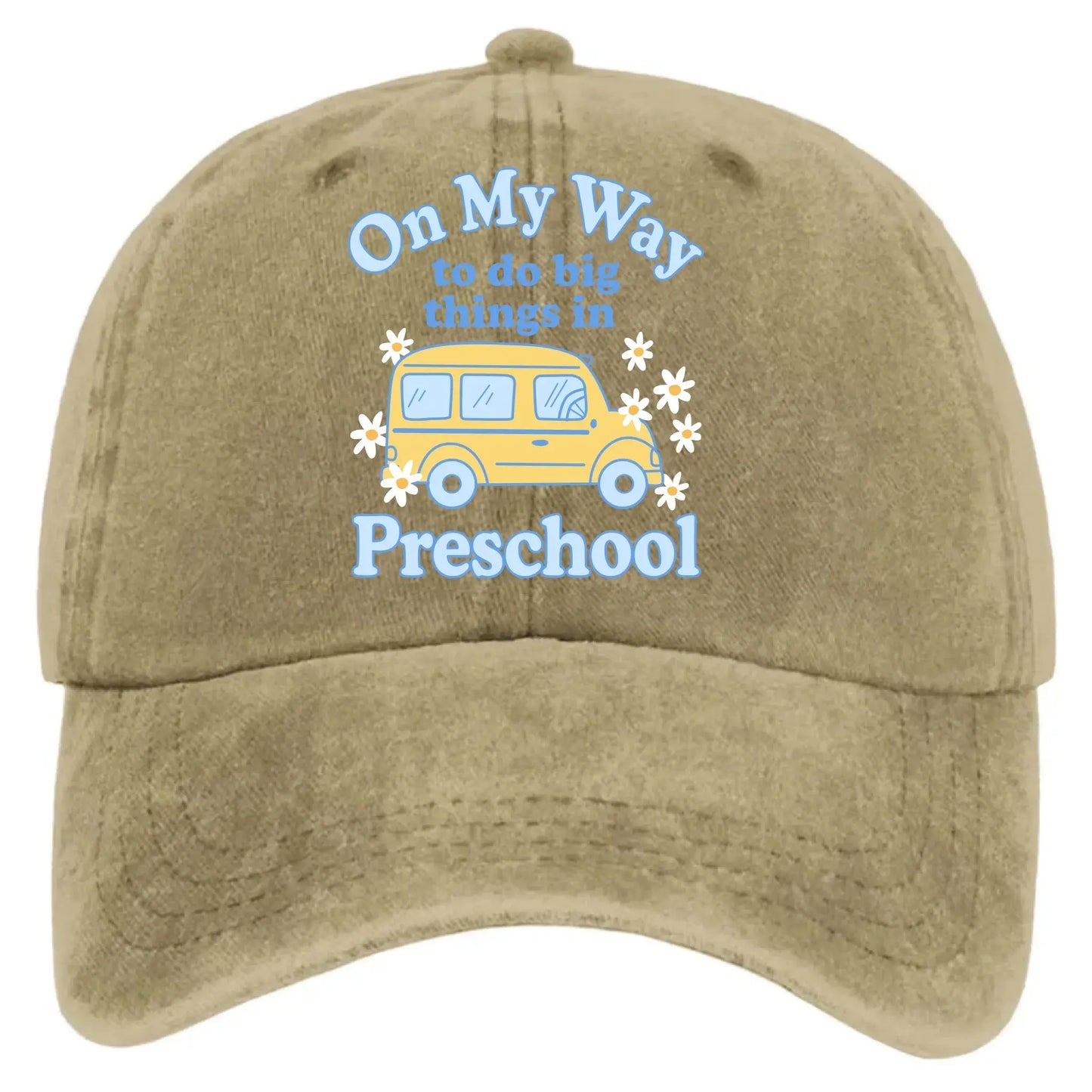On My Way To Do Big Things – Personalized Grade Level Shirt and Cap for Kids & Teachers – Cute Back to School Custom Tees & Denim Cap Ezcustomize