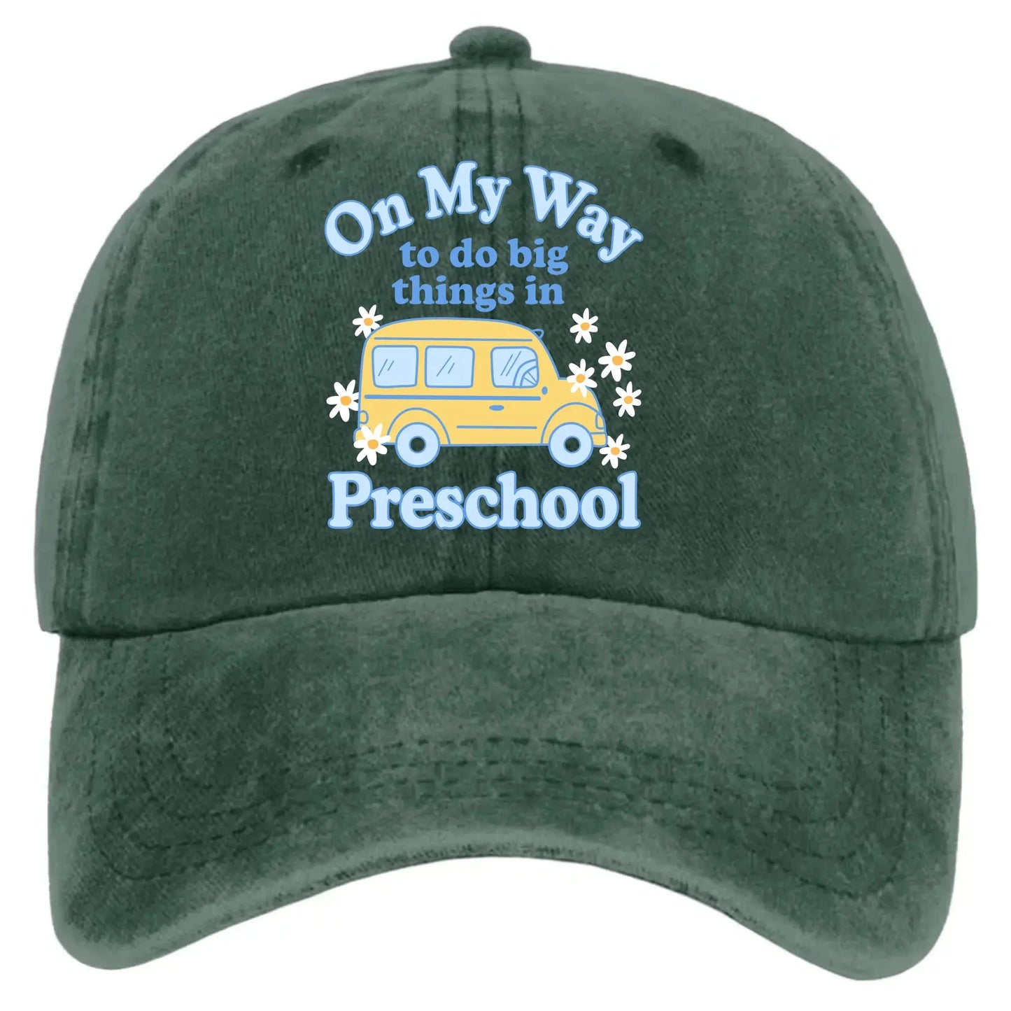 On My Way To Do Big Things – Personalized Grade Level Shirt and Cap for Kids & Teachers – Cute Back to School Custom Tees & Denim Cap Ezcustomize
