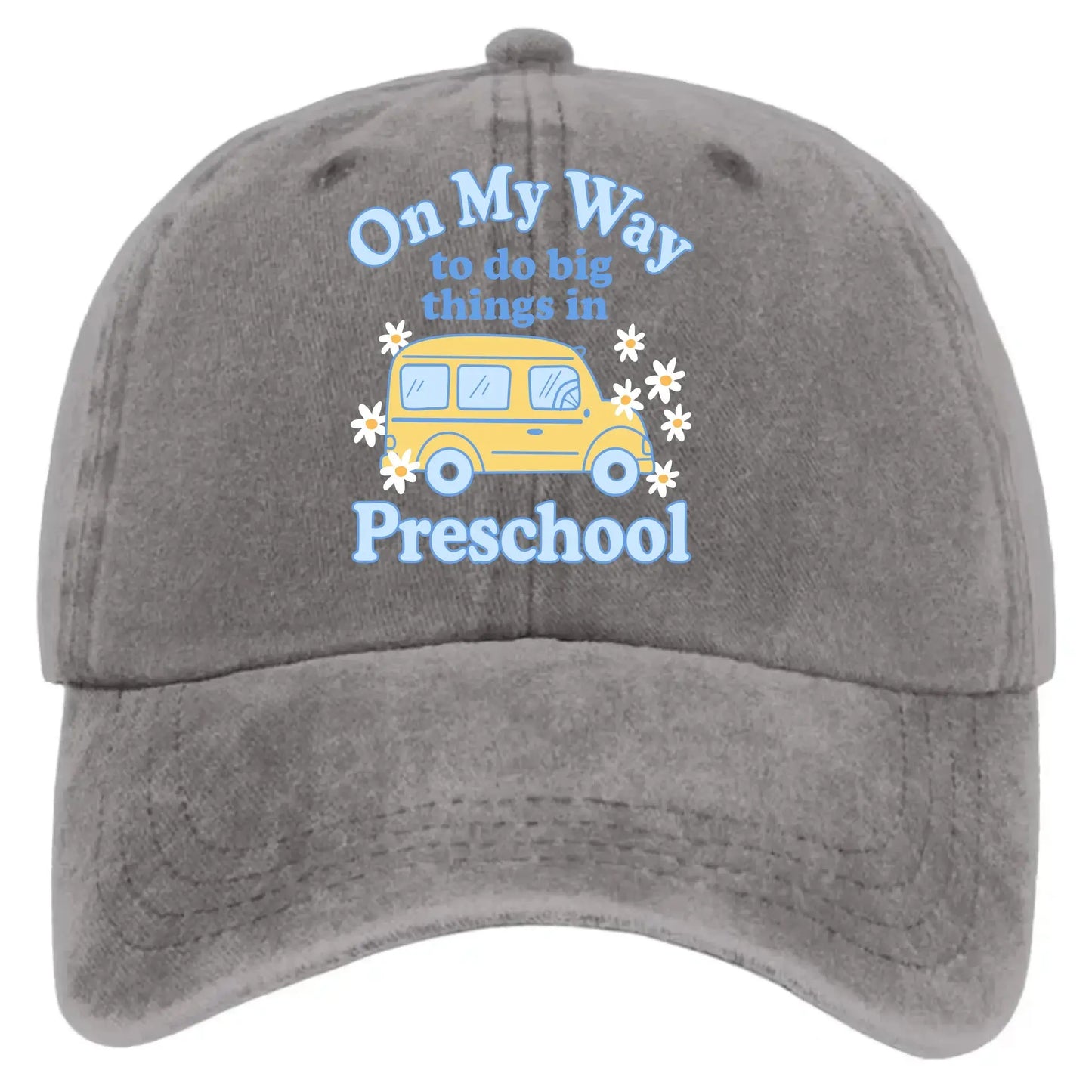 On My Way To Do Big Things – Personalized Grade Level Shirt and Cap for Kids & Teachers – Cute Back to School Custom Tees & Denim Cap Ezcustomize