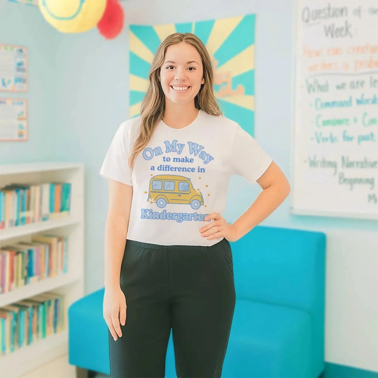 On My Way to Do Big Things in School/Grade Level – Personalized School Bus Shirt – Custom Back to School T-Shirt for Kids, Teachers, Educators Ezcustomize