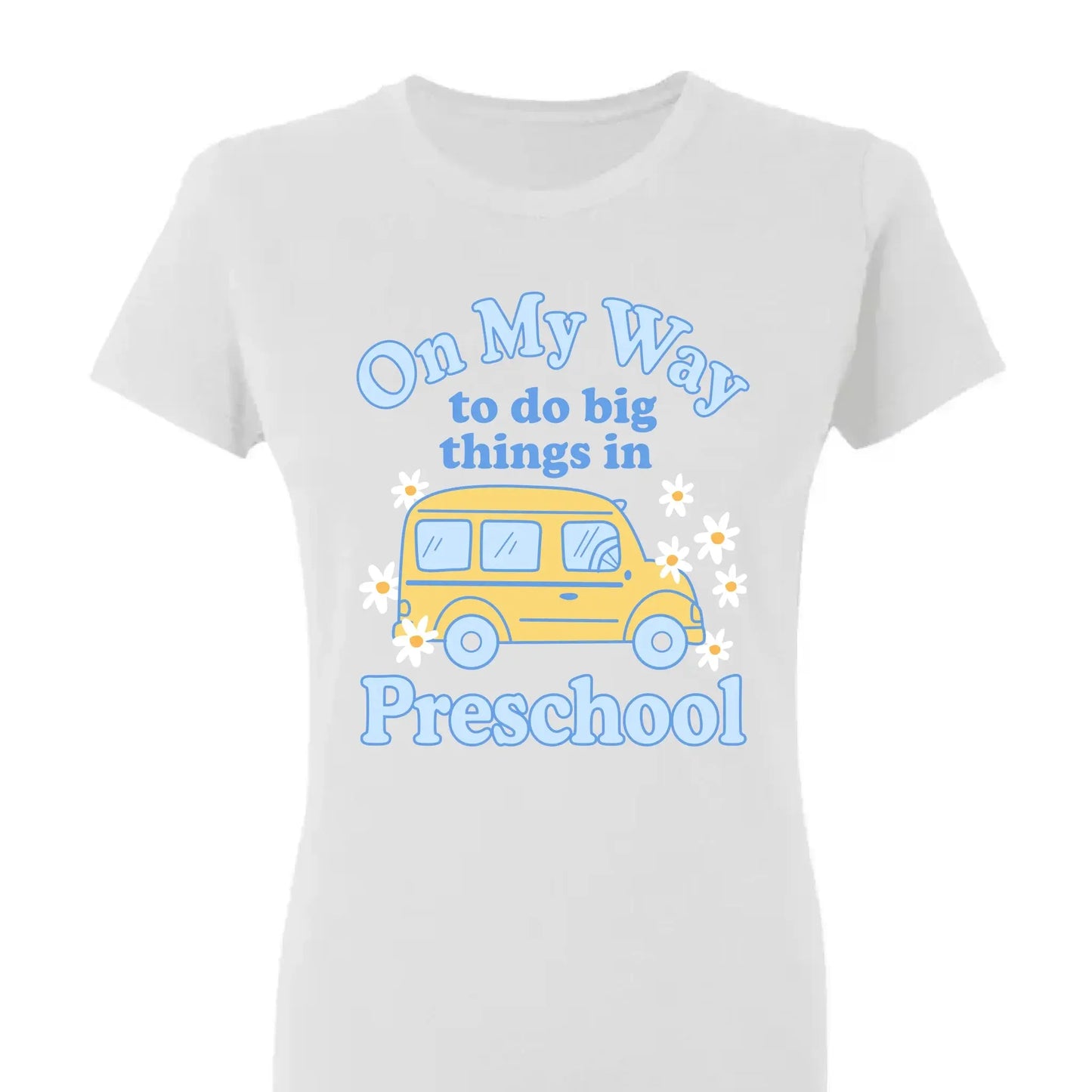 On My Way to Do Big Things in School/Grade Level – Personalized School Bus Shirt – Custom Back to School T-Shirt for Kids, Teachers, Educators Ezcustomize