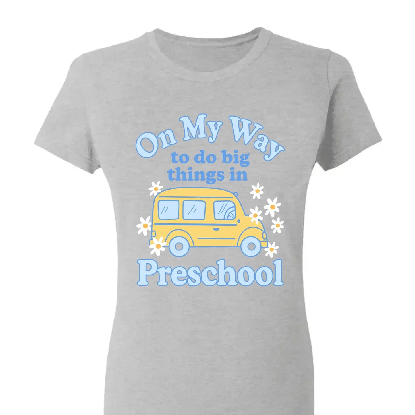 On My Way to Do Big Things in School/Grade Level – Personalized School Bus Shirt – Custom Back to School T-Shirt for Kids, Teachers, Educators Ezcustomize