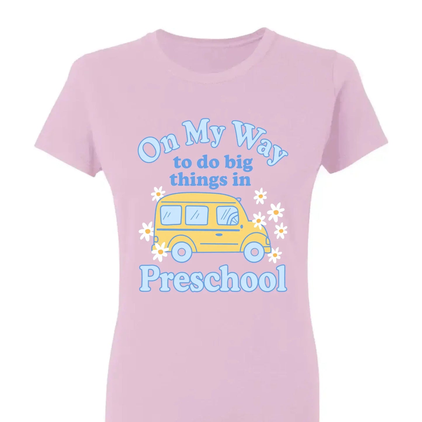 On My Way to Do Big Things in School/Grade Level – Personalized School Bus Shirt – Custom Back to School T-Shirt for Kids, Teachers, Educators Ezcustomize