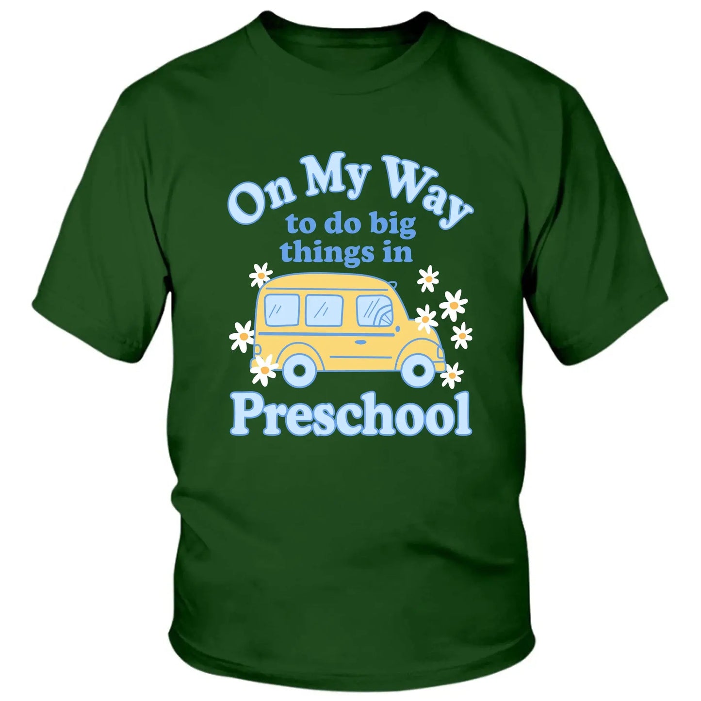 On My Way to Do Big Things in School/Grade Level – Personalized School Bus Shirt – Custom Back to School T-Shirt for Kids, Teachers, Educators Ezcustomize
