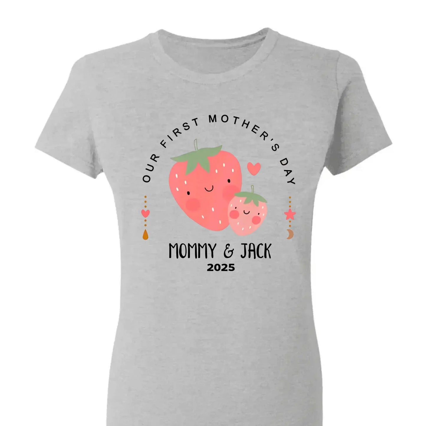 Our First Mother’s Day 2025 – Personalized Baby Onesie – Custom Mother’s Day Gift for New Mom and Baby Ezcustomize