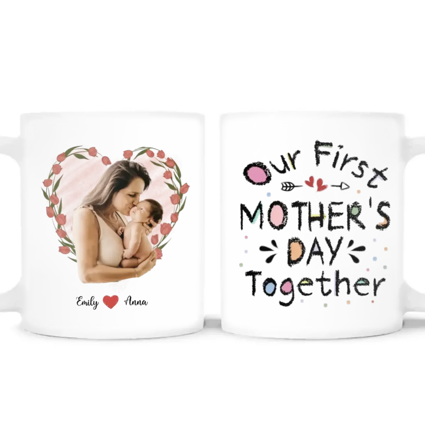 Our First Mother’s Day Together Mug – Personalized Custom Coffee Cup – Gift for New Mom from Baby or Family Ezcustomize