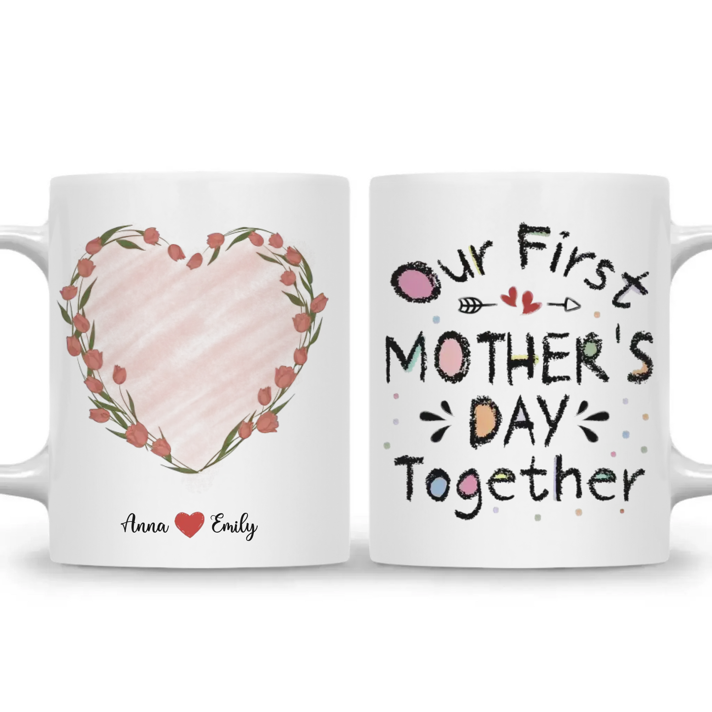 Our First Mother’s Day Together Mug – Personalized Custom Coffee Cup – Gift for New Mom from Baby or Family Ezcustomize