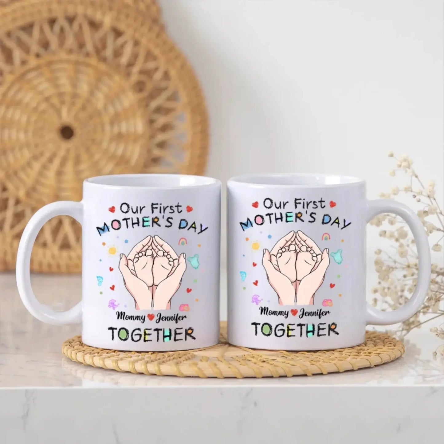 Our First Mother's Day Together - Personal Mug For Mom Or Grandma, Mother's Day Gift Ezcustomize